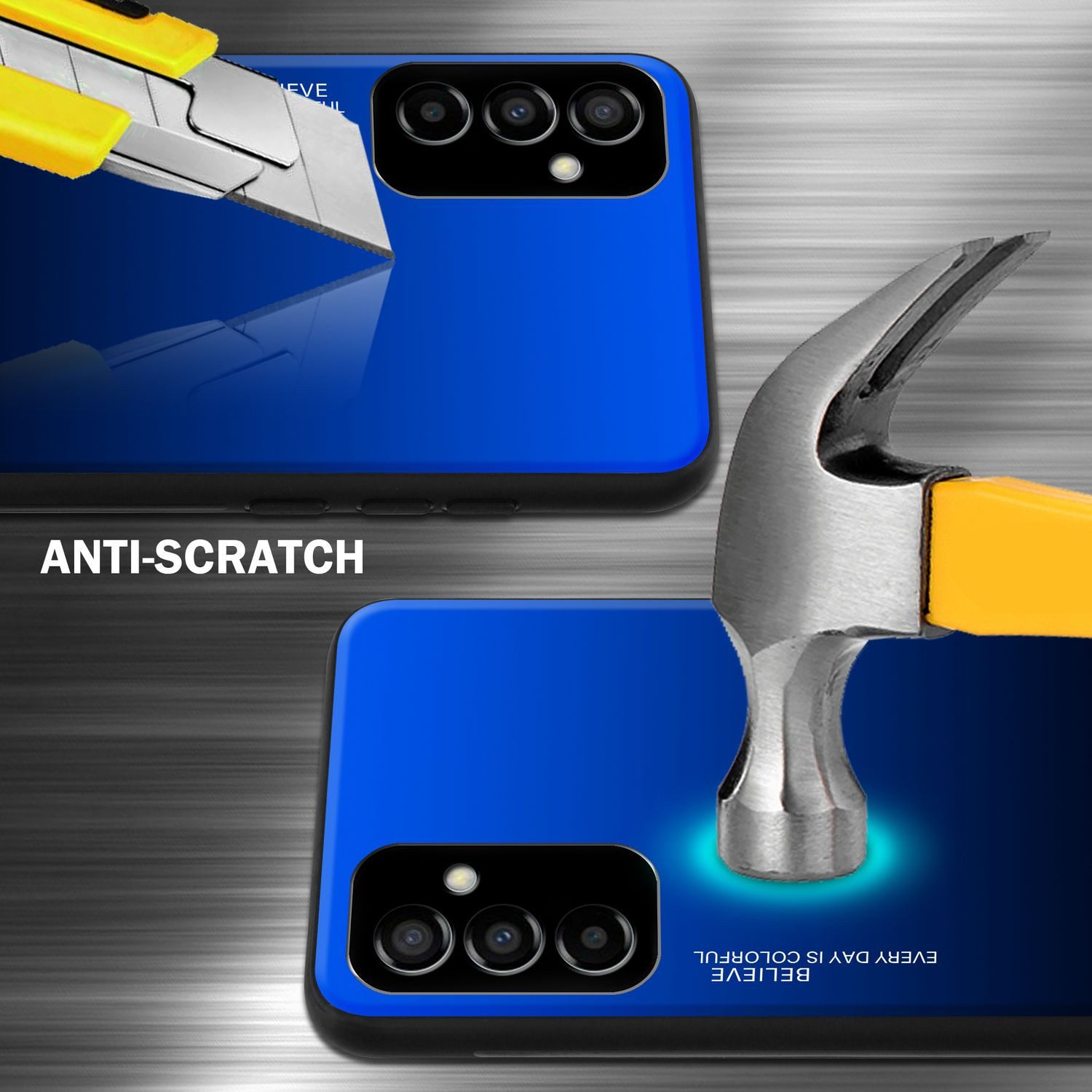 Cadorabo Handyhülle für Samsung Galaxy M23 5G Hülle Samsung Galaxy M23 5G, Robustes Hard Case - Handy Schutzhülle - Hülle - Back Cover Bumper