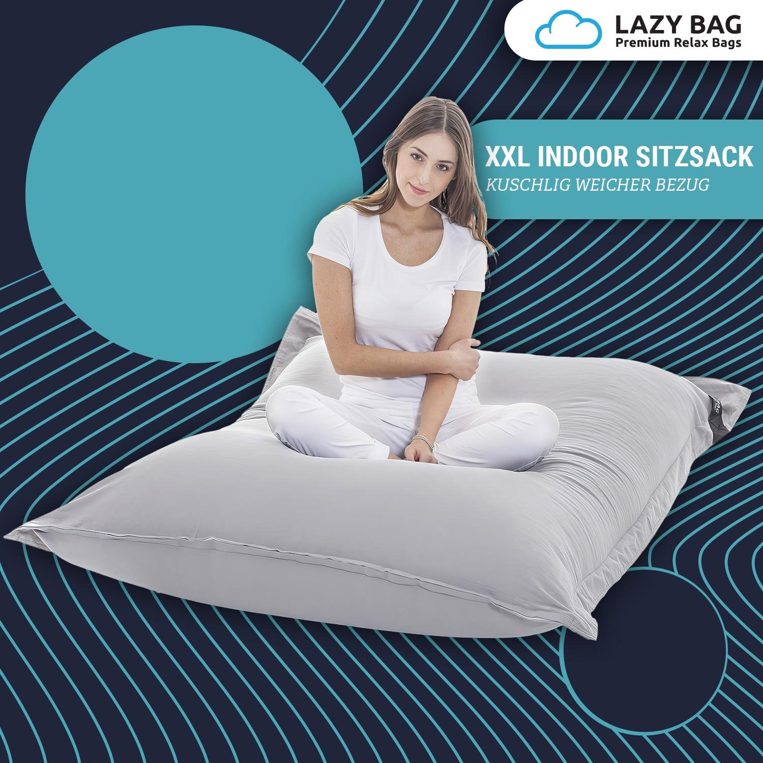 LazyBag Sitzsack Indoor XXL Riesensitzsack (Sitzkissen günstig online kaufen