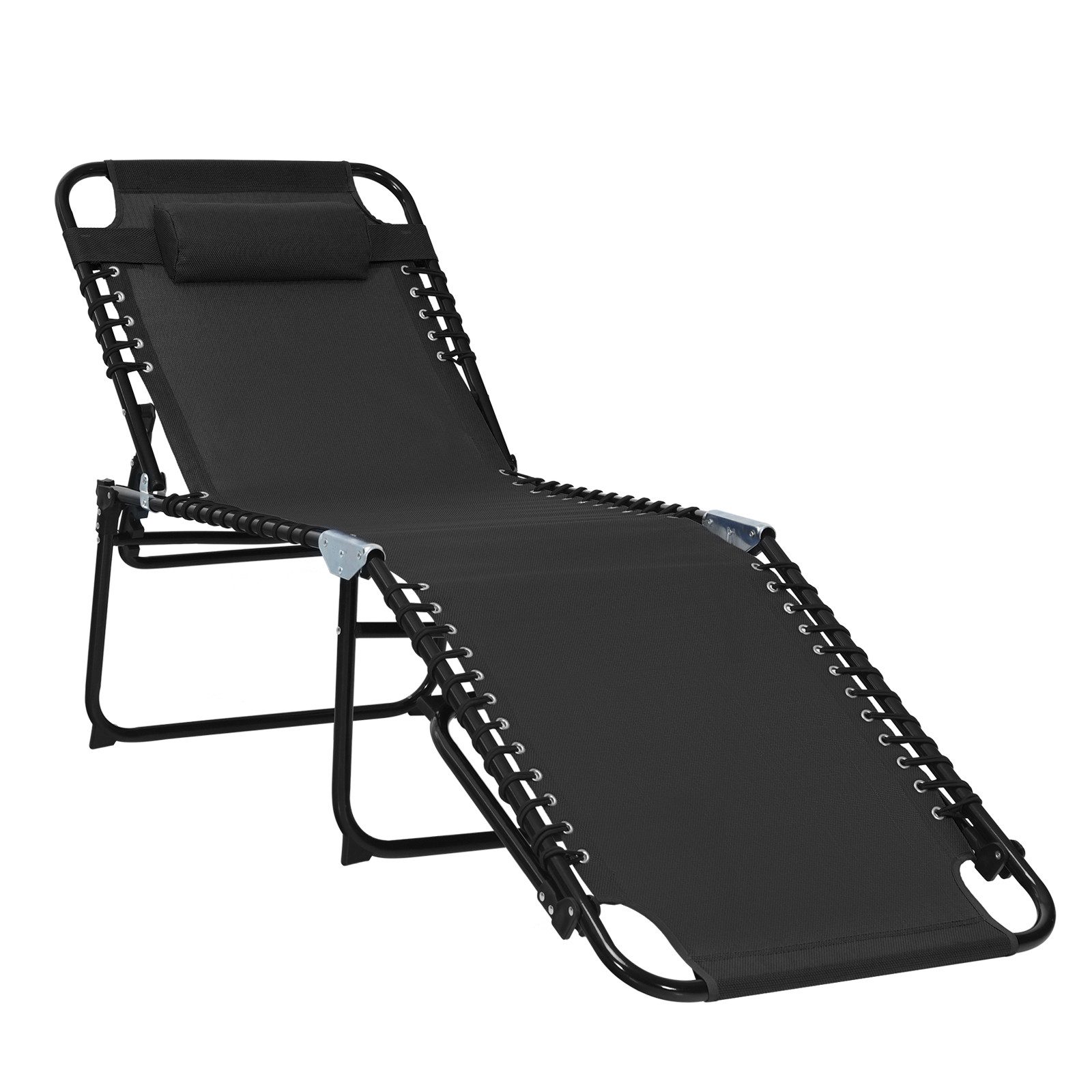 COSTWAY Gartenliege Liegestuhl, 4-Fach verstellbar, klappbar, günstig online kaufen