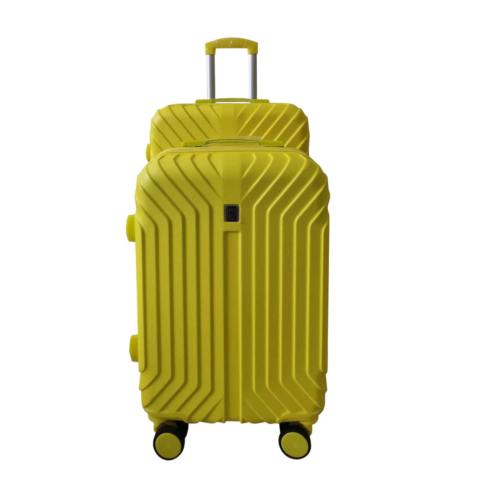 NTK-Collection Hartschalen-Trolley Hartschalenkoffer 2er-Set Mabell Gelb, 4 Rollen, Reisegepäck Trolley