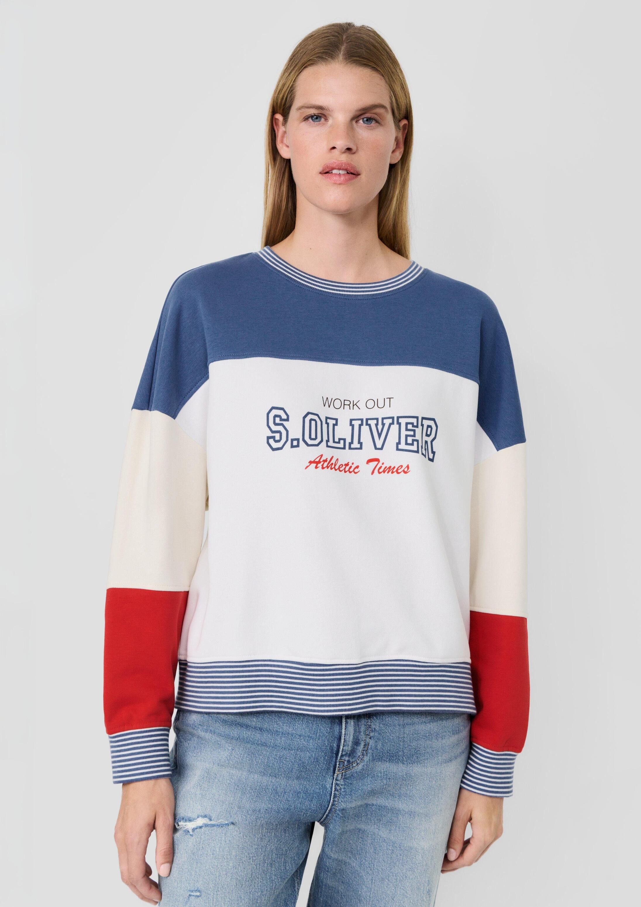 s.Oliver Sweatshirt Sweatshirt s.Oliver x Heidi Klum: Colourblock-Sweatshirt mit Logo