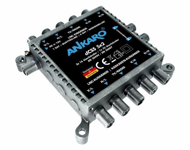 Ankaro »Ankaro dCSS 5*2 Mutlischalter, Unicable Multischal« SAT-Antenne
