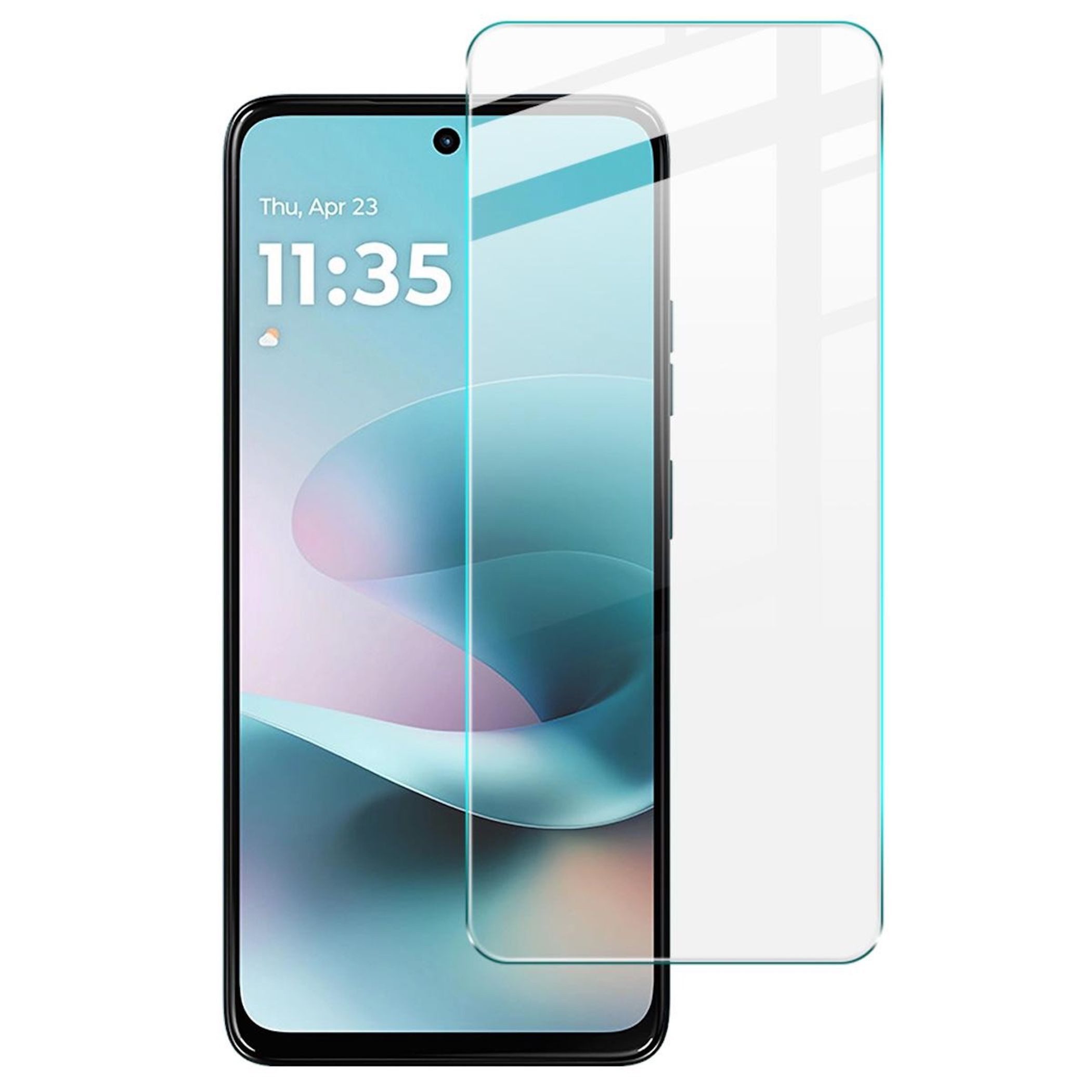 Wigento Displayschutzglas 1x für Motorola Moto G67 / Moto G77 Bildschirmschutz 9H HD Hartglas für Motorola Moto G67 / Moto G77, 9H Härte, HD klar
