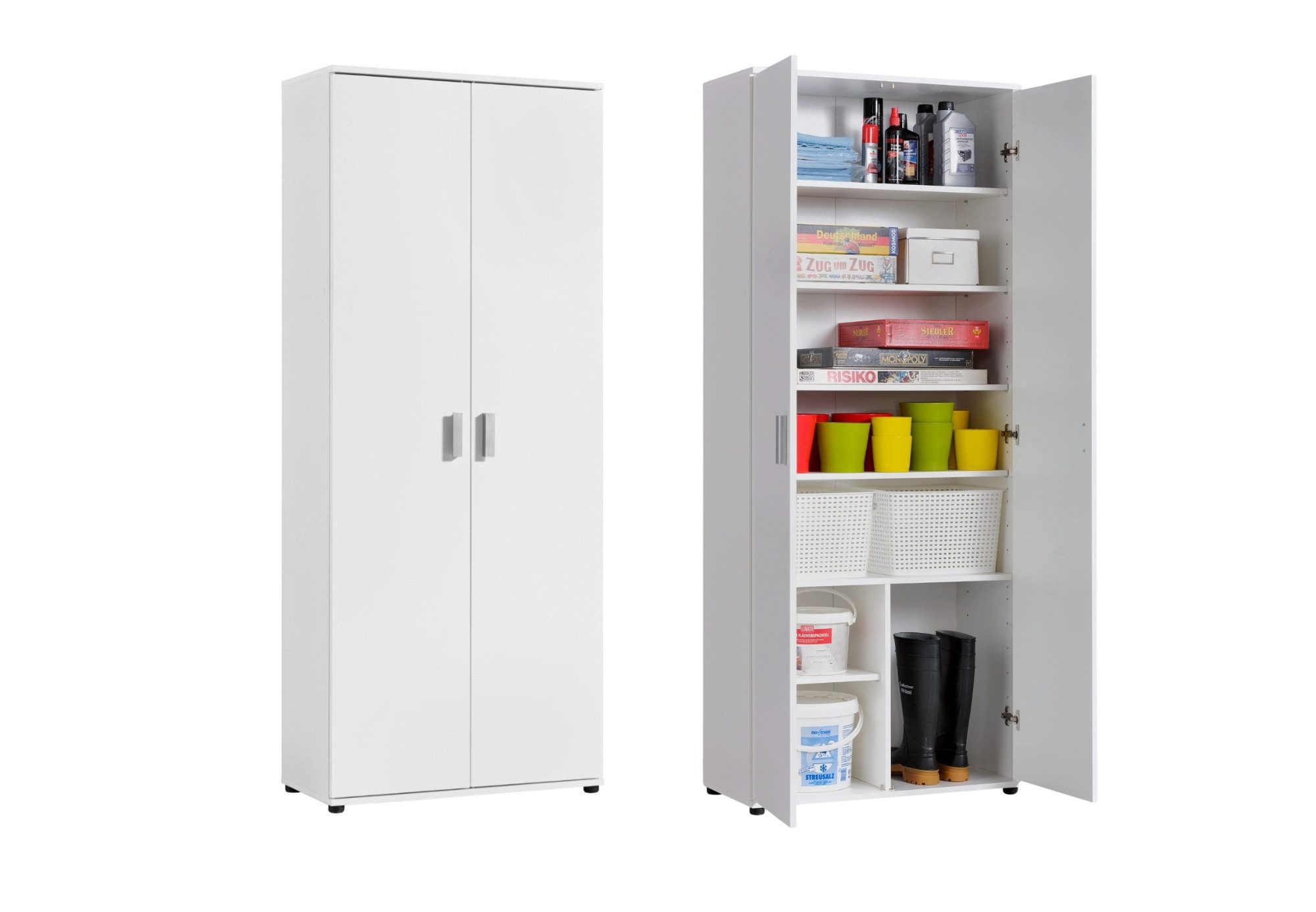 Home Collective Mehrzweckschrank 75 cm breit mit Einlegeböden 75x35x184 cm günstig online kaufen