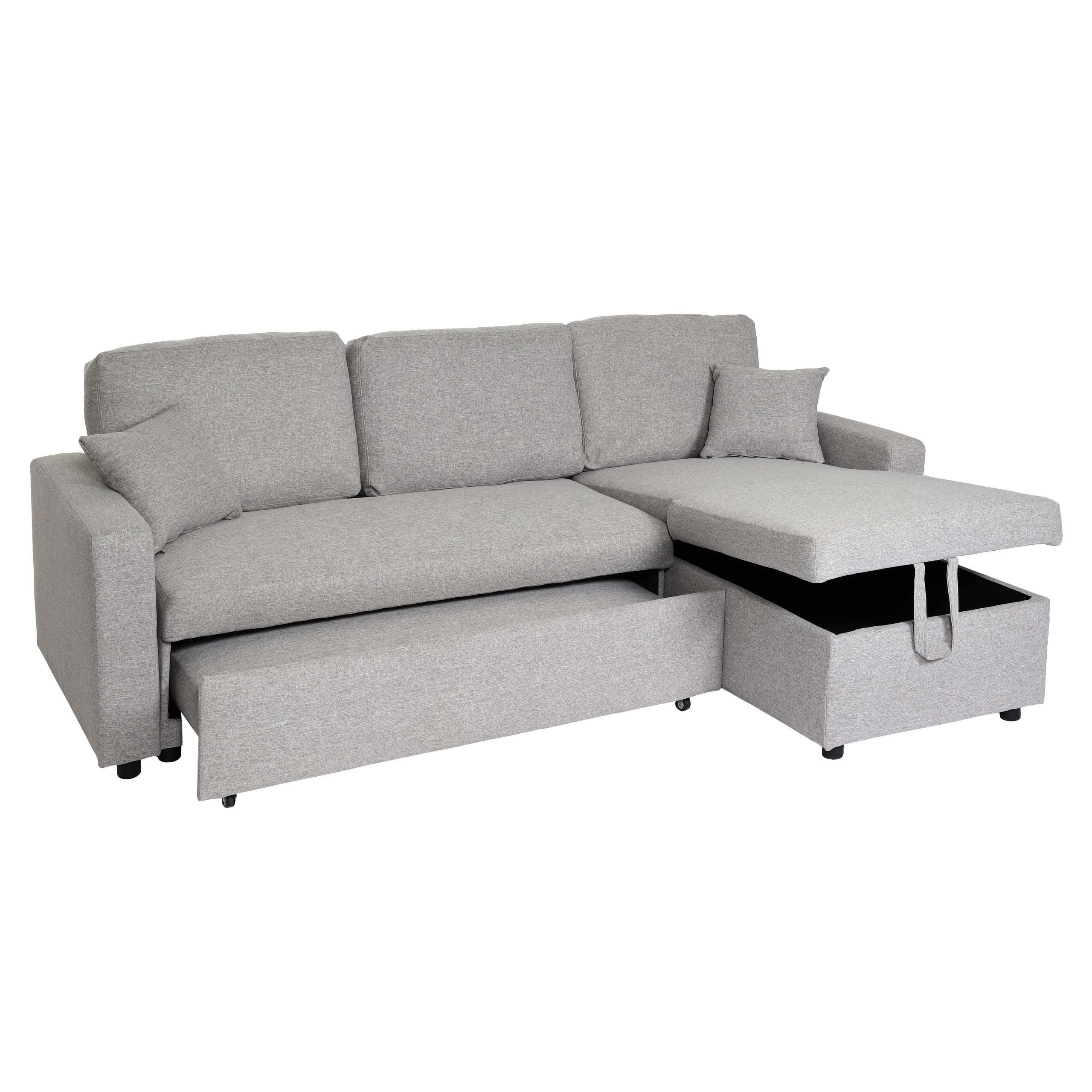 MCW Ecksofa MCW-L17, 3-Sitzer in L-Form, Mit 2 Dekokissen, Max. Belastbarkeit: 360 kg