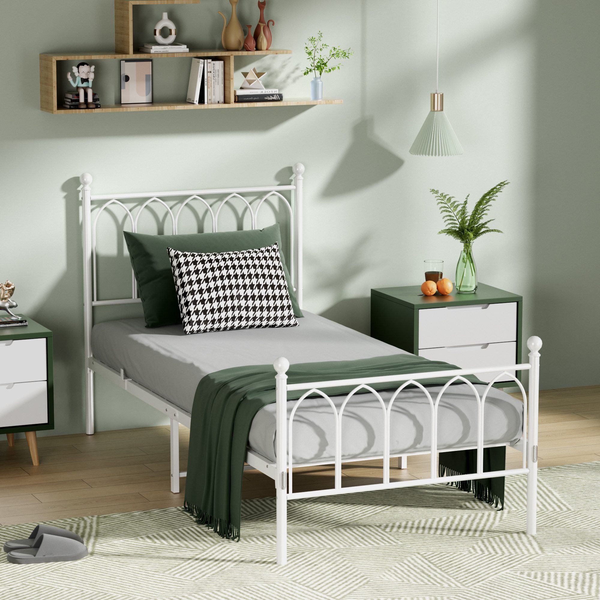 HAUSS SPOLE Metallbett Modern Metallbett Bettgestelle Einzelbett Gästebett Bettrahmen, modernes Design