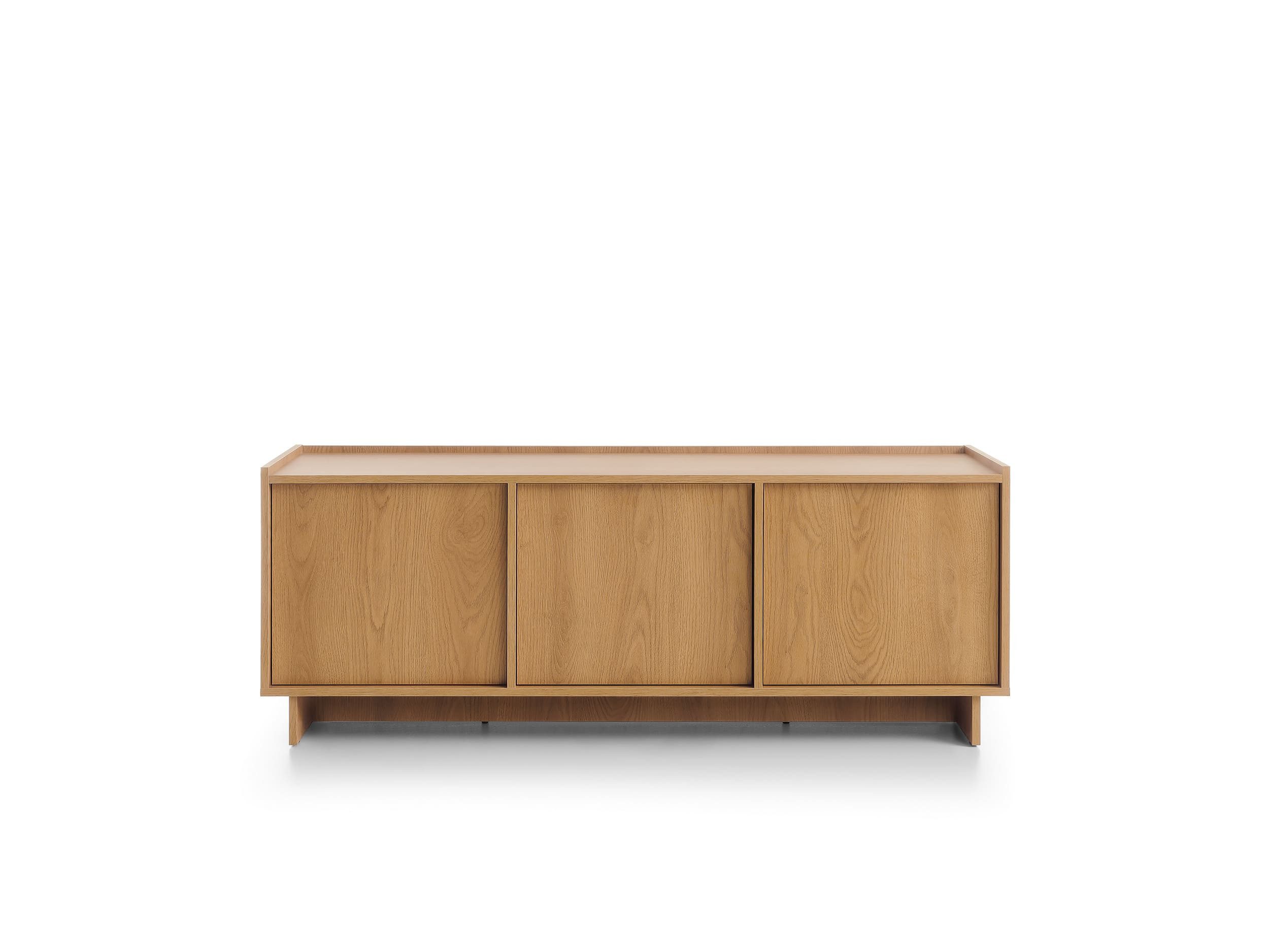 MOEBLO TV-Board LILIE RTV 147 (Lowboard in Eiche Caramel - modernes TV Möbel, Fernsehtisch, TV Bank & Fernseher Tisch im minimalistischen Design mit Push-to-Ope – Bild 2 von 5