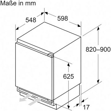 BOSCH Einbaukühlschrank Serie 4 KUL22VFD0, 82 cm hoch, 59,8 cm breit