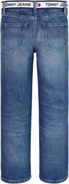 Tommy Hilfiger Girlfriend-Jeans GIRLFRIEND MONOTYPE TAPE Kinder Kids Junior MiniMe,mit Gürtelimitat in Labelfarben