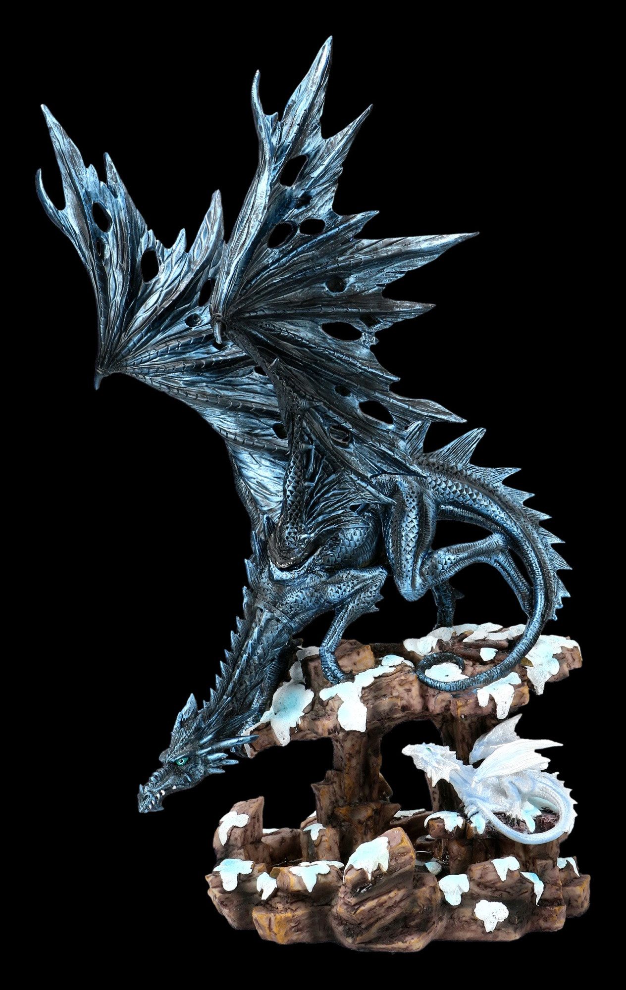Figuren Shop GmbH Fantasy-Figur Drachen Figur – Dragons Wisdom Statue Fantasy Skulptur 46 cm Deko