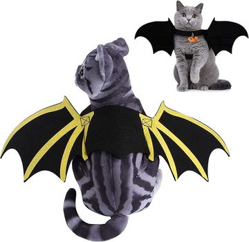 GelldG Hundekostüm Halloween Katze Hund Kostüm Set, Haustier Fledermaus Kostüm