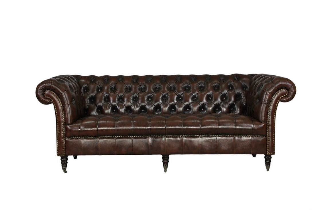 Salottini Chesterfield-Sofa XL 3er Sofa Chesterfield 3-Sitzer Couch Knightbridge VOLLLEDER, 1 Teile, Handarbeit