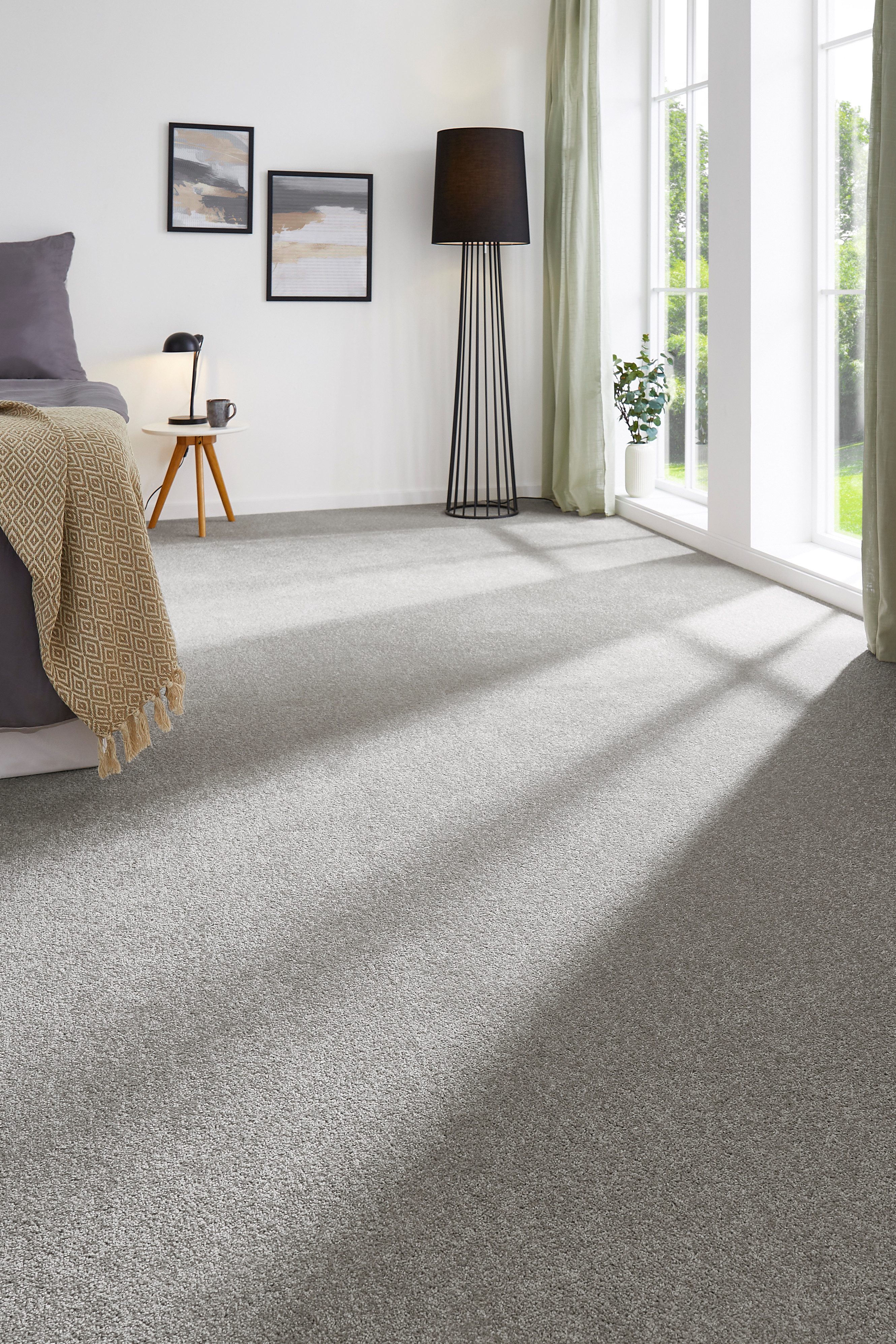 my home Teppichboden Isabella, Velours, Made in Netherlands, rechteckig, Höhe: 8,5 mm, Breite 400 cm, Uni Farben, weich, pflegeleicht, strapazierfähig