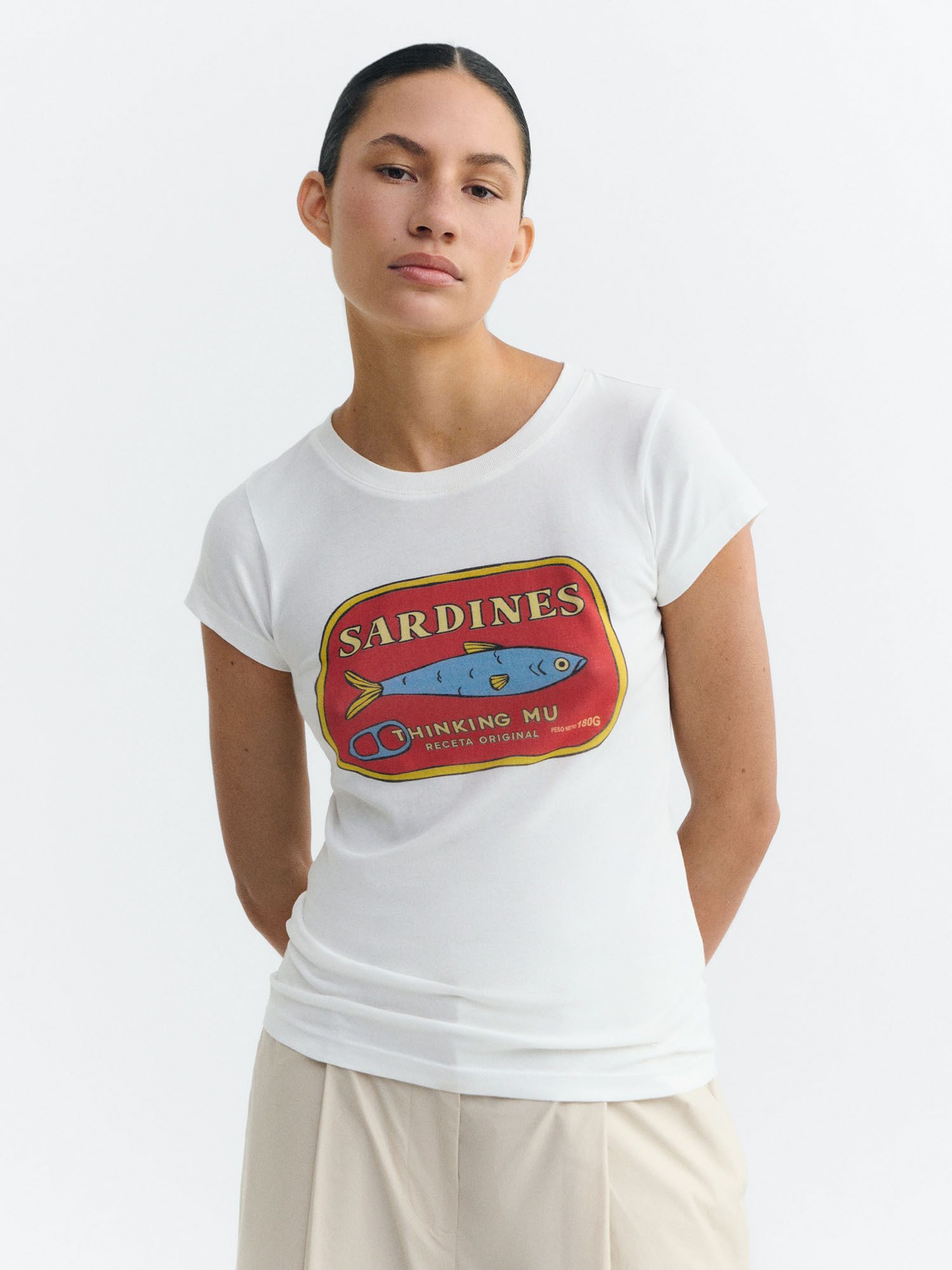 Thinking Mu Print-Shirt Sardines Mirna Tee