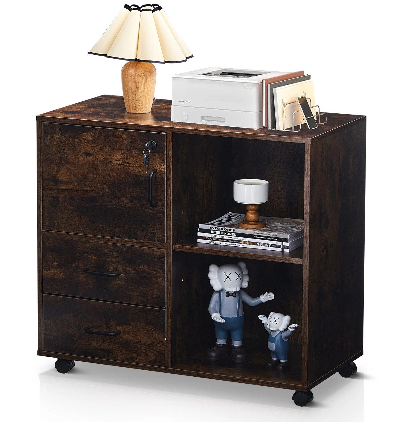 Ofcasa Aktenschrank Mobiler Büroschrank (1er Set) günstig online kaufen