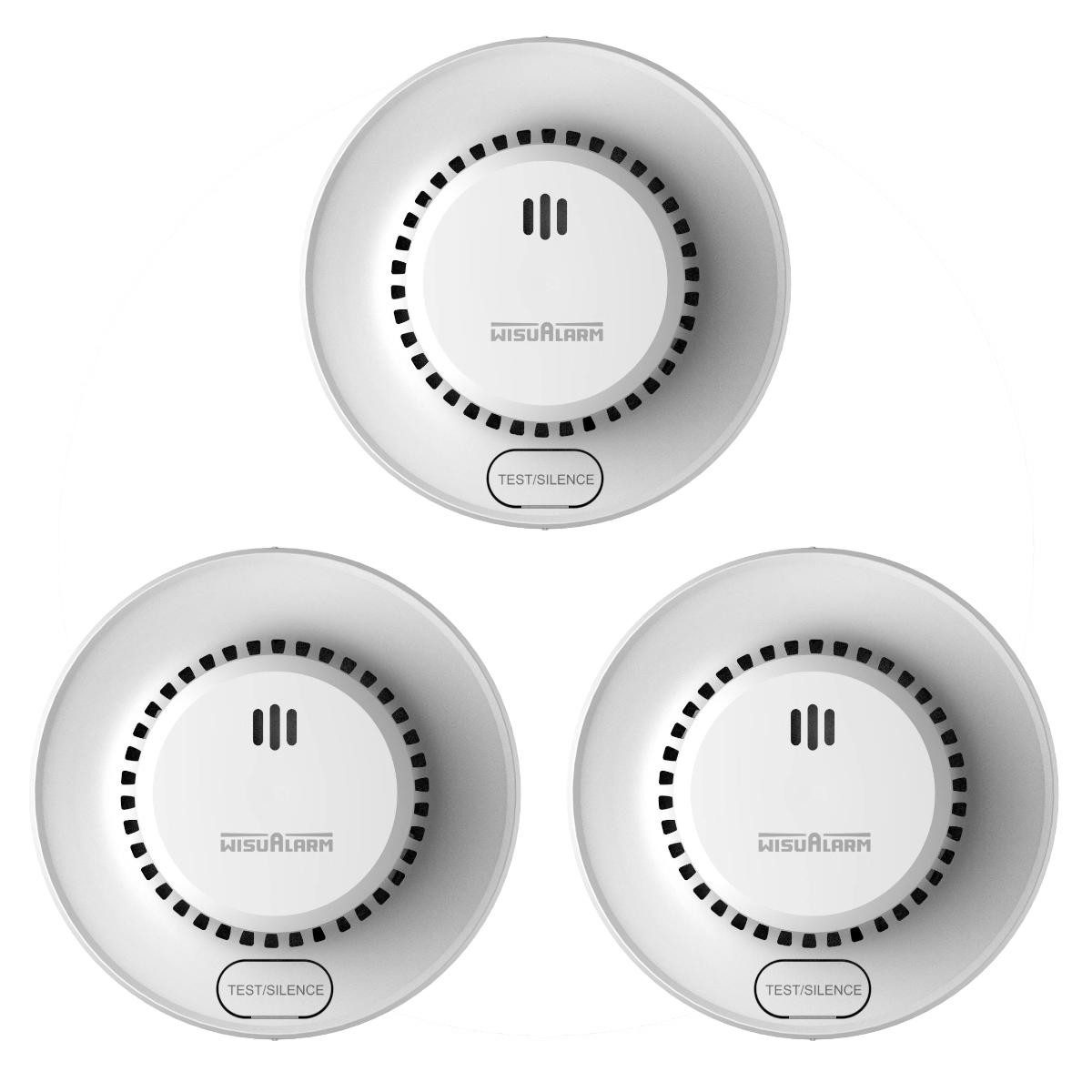 Wisualarm DHI-HY-SA13A Autarker Rauchmelder (Set, Austauschbare AA-Batterien)