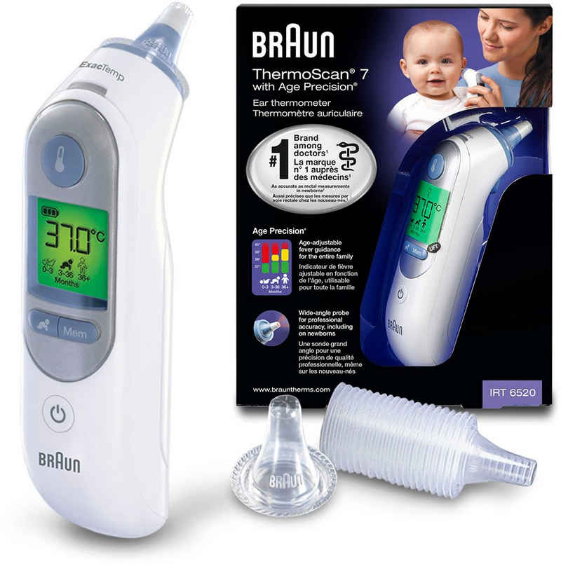 Braun Ohr-Fieberthermometer »ThermoScan® 7 Ohrthermometer mit Age Precision® IRT6520WE«