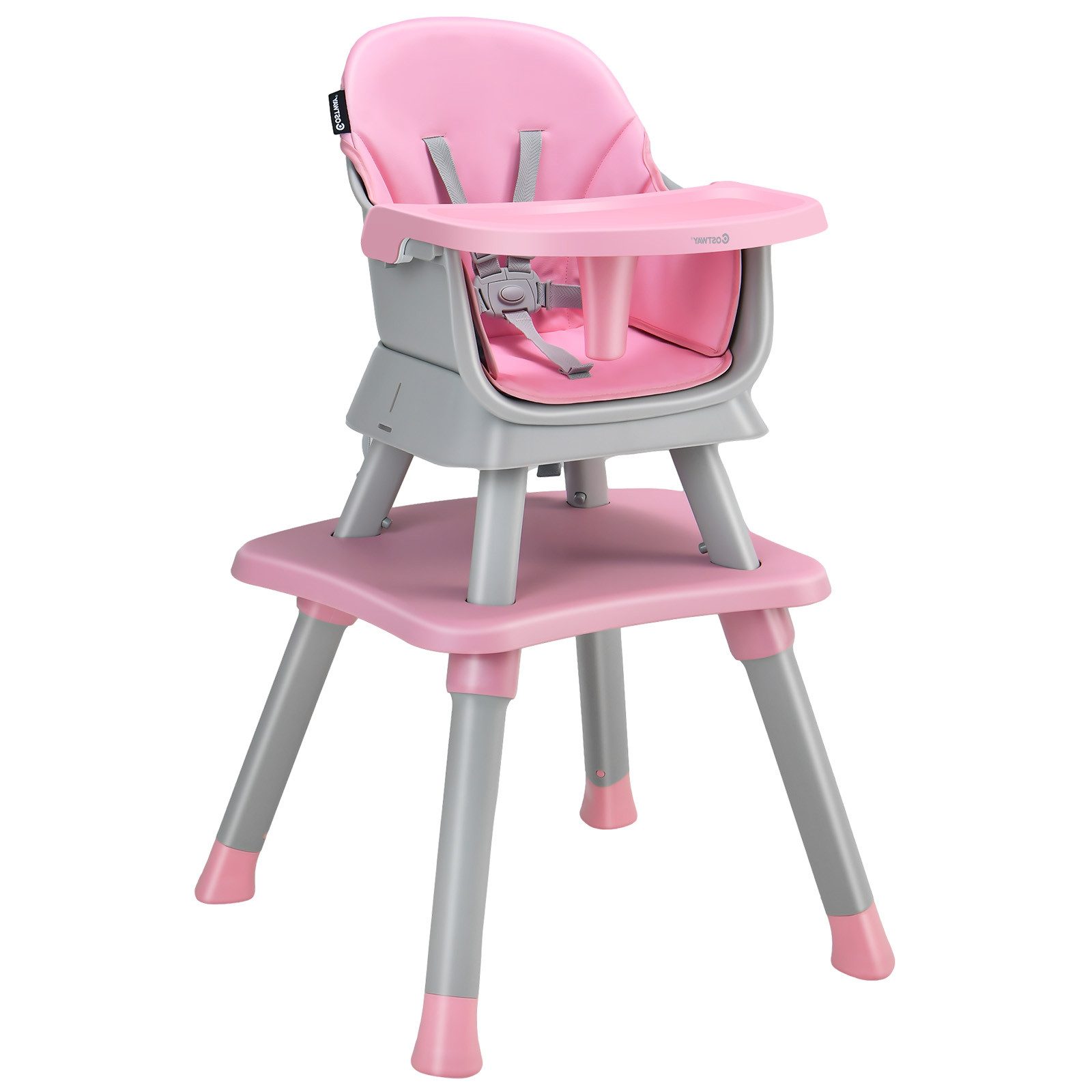 COSTWAY Hochstuhl, 6in1 Kombihochstuhl, Babystuhl, mit Sicherheitsgurt günstig online kaufen