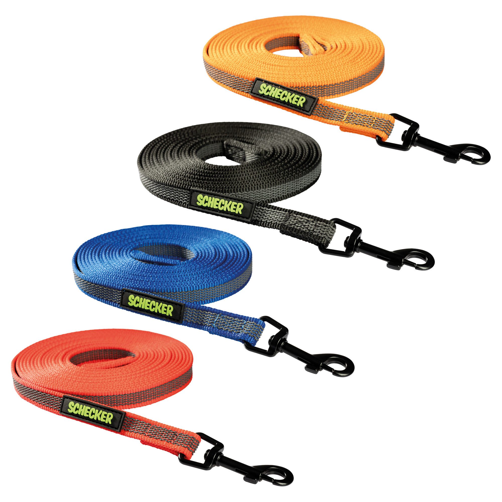 Schecker Schleppleine Schecker Gummierte Schleppleinen 5 Meter, Nylon (1-tlg), extrem robust und reißfest