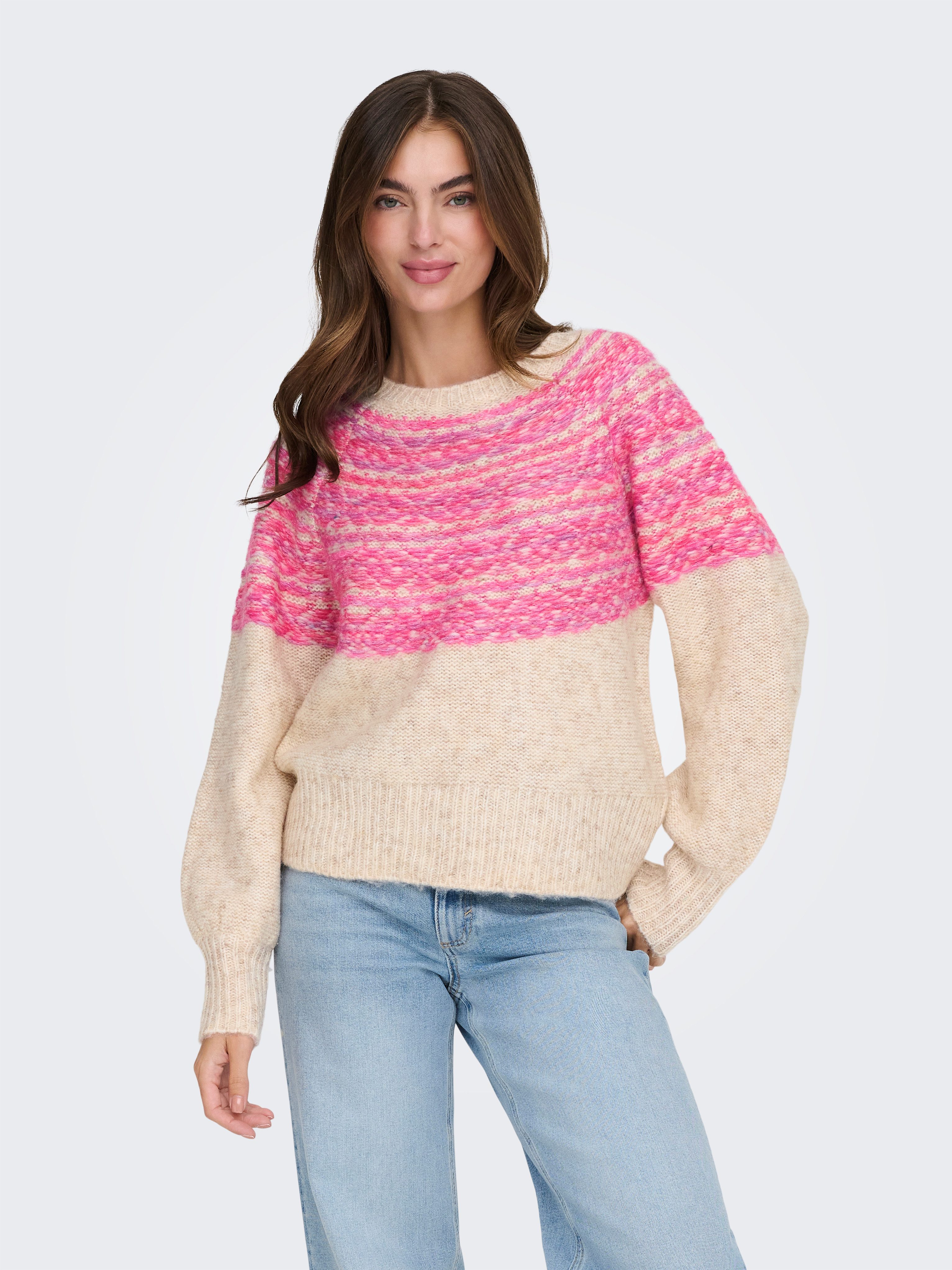 ONLY Strickpullover ONLSIDONA LIFE LS JQ O-NECK KNT günstig online kaufen