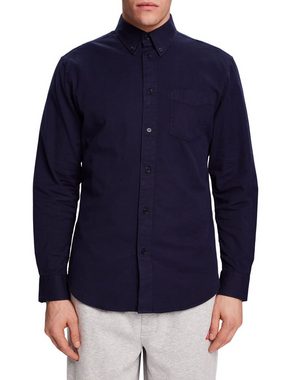 Esprit Langarmhemd Twill-Hemd in normaler Passform