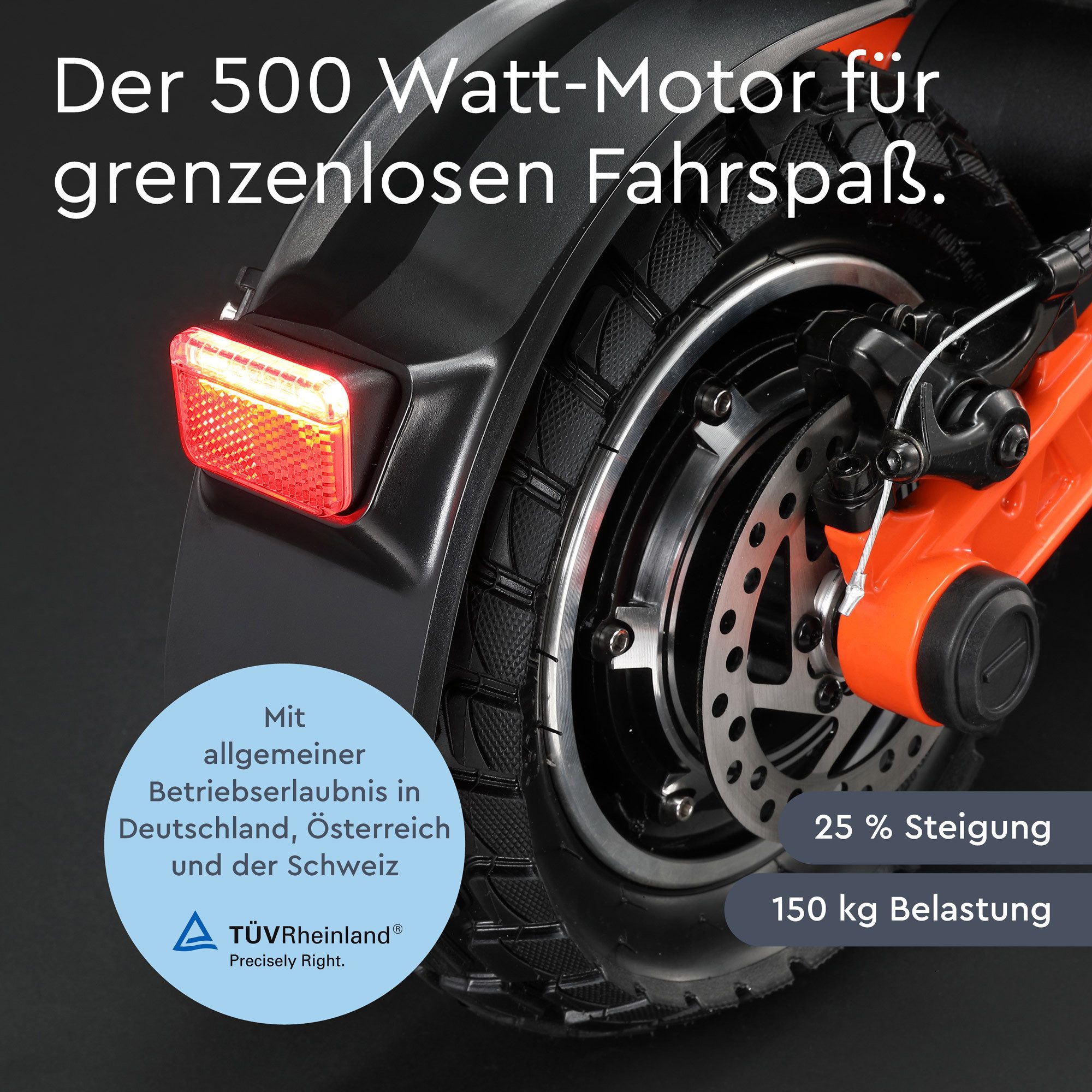 JOYOR E-Scooter S5 PRO Offroad 100 km Reichweite 1300Wh 150kg mit Straßenzulassung, 20 km/h, hohe Reichweite, vollgefedert, offroad tauglich