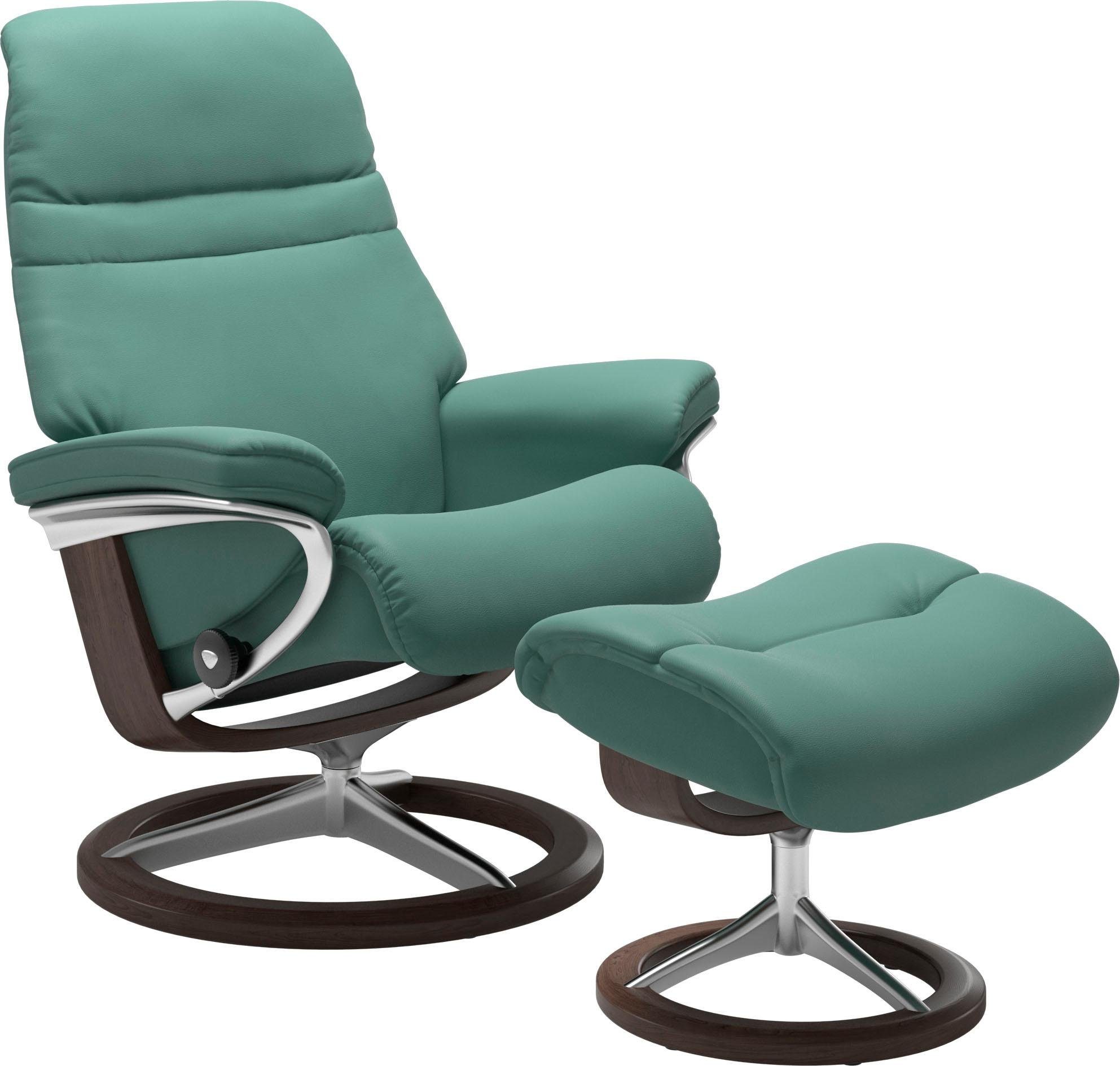 Stressless® Relaxsessel Sunrise (Set, Relaxsessel mit Hocker), mit Signature Base, Größe M, Gestell Wenge