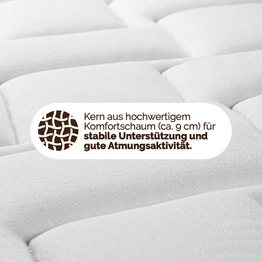 Komfortschaummatratze Matratze Caravan, DI QUATTRO, 10 cm hoch, Matratze in verschiedenen Größen erhältlich, atmungsaktive Matratze – Bild 4 von 5