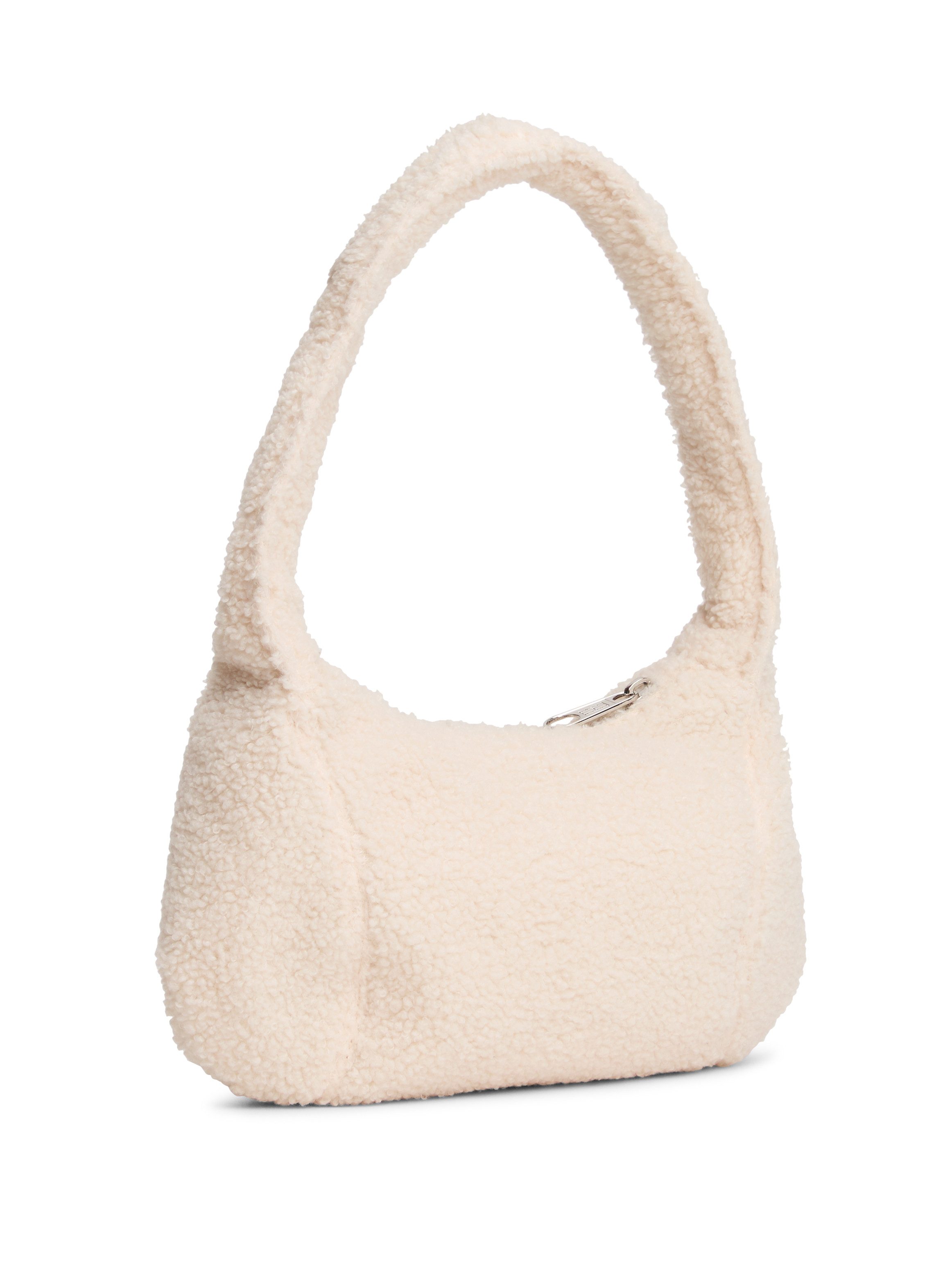 Tommy Jeans Schultertasche TJW CASUAL SHERPA SHOULDER BAG, Damen Tragetasche, Freizeittasche mit wattiertem Tragegriff