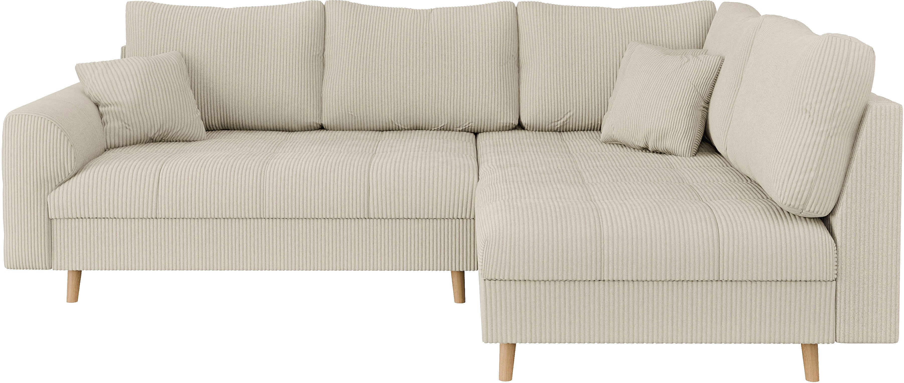Home affaire Ecksofa CHARRE L-Form mit Ottomane, Maße B/T/H: 231/161/81 cm, günstig online kaufen