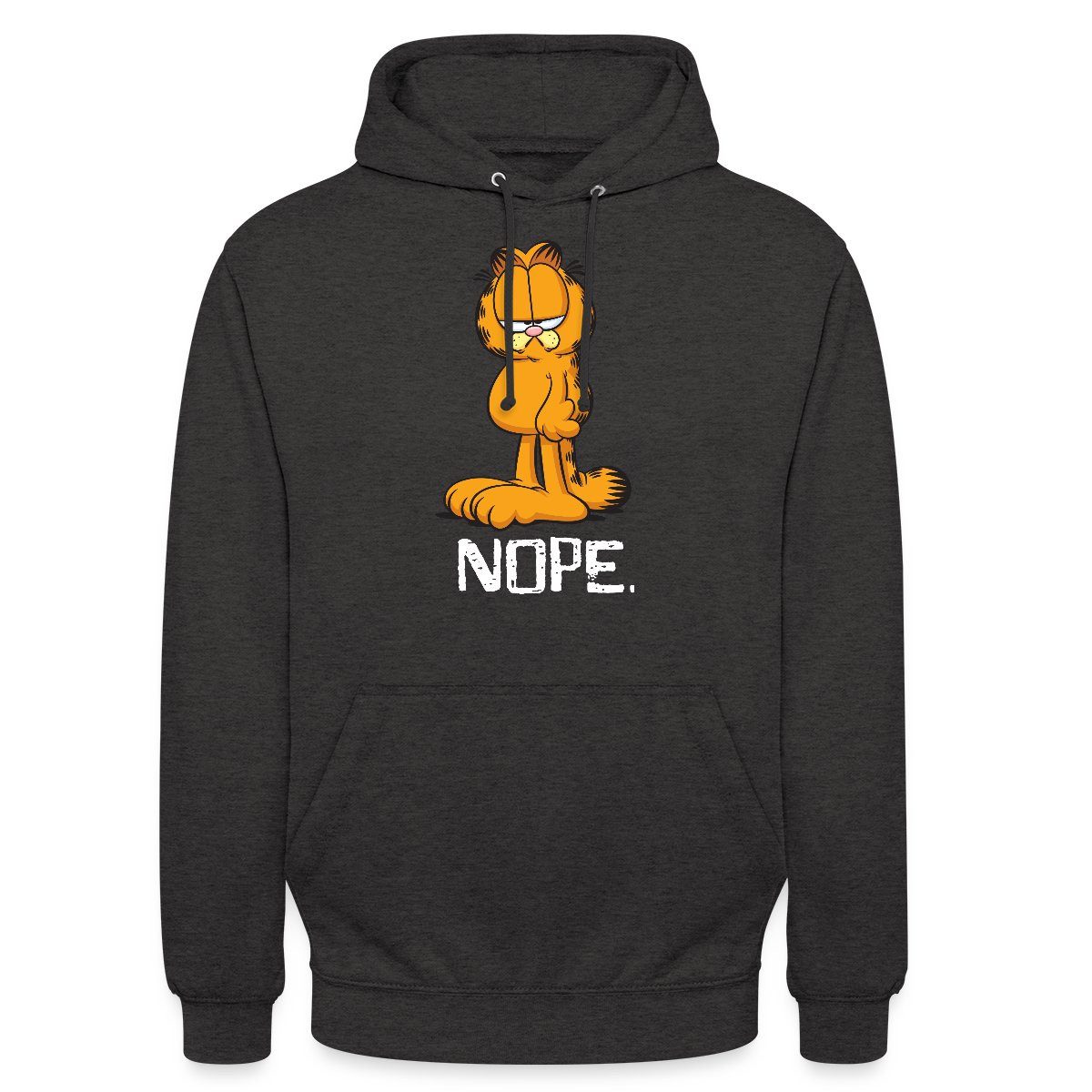 Hoodie Garfield Nope Nein Nö Kein Bock Lustig Unisex Hoodie