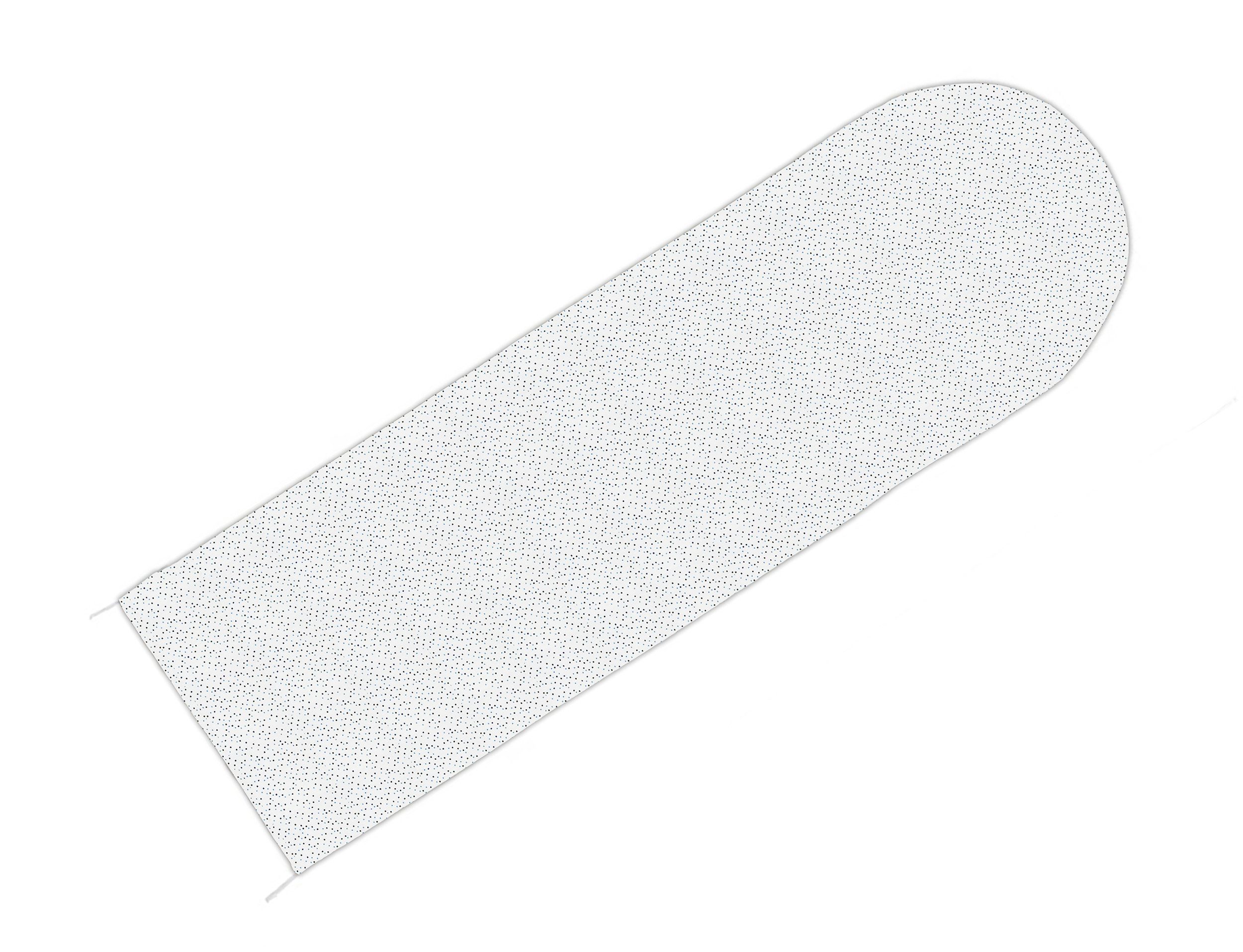 Reinex Bügelbrettbezug BÜGELBRETTBEZUG 150x51cm mit Zugkordel 74 (Schwarz-Blaue Punkte), Polsterung Bügeltischbezug Bügelbrett Bezug Bügeltisch