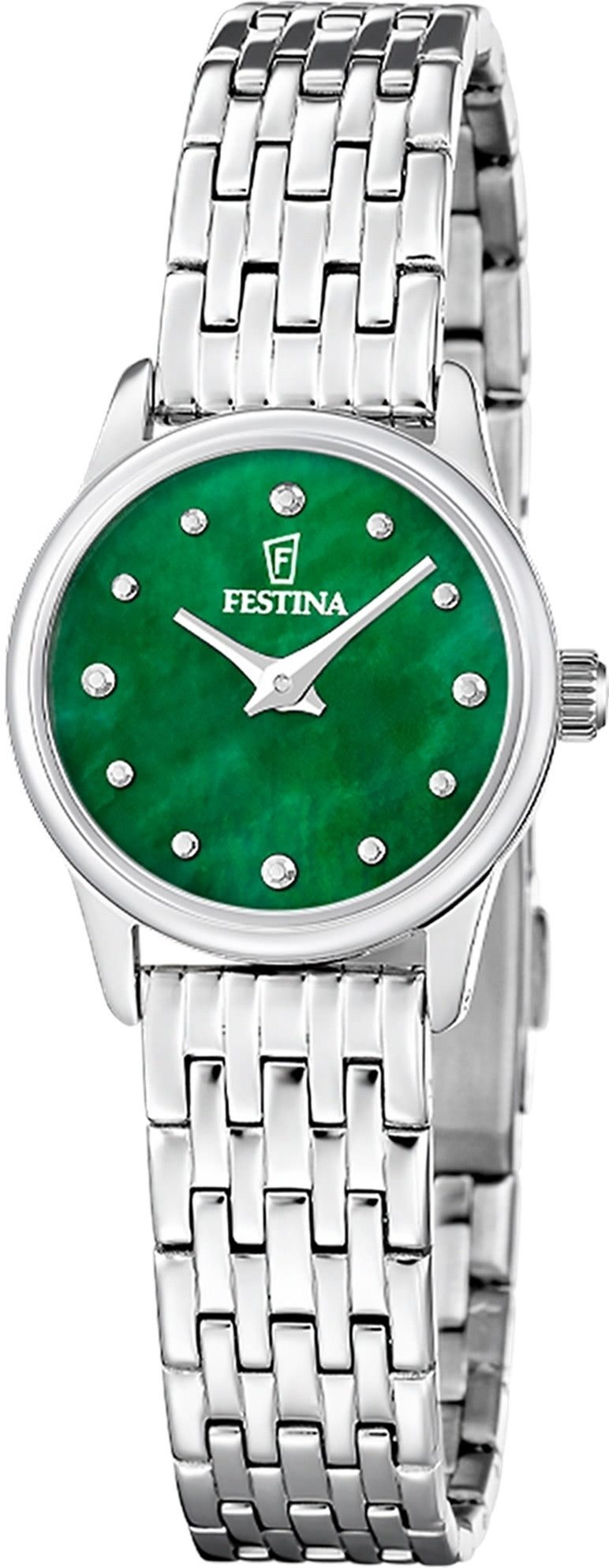 Festina Quarzuhr Festina Damenuhr Mademoiselle Armbanduhr, (Analoguhr), Damen Armbanduhr rund, Edelstahlarmband silber, Fashion