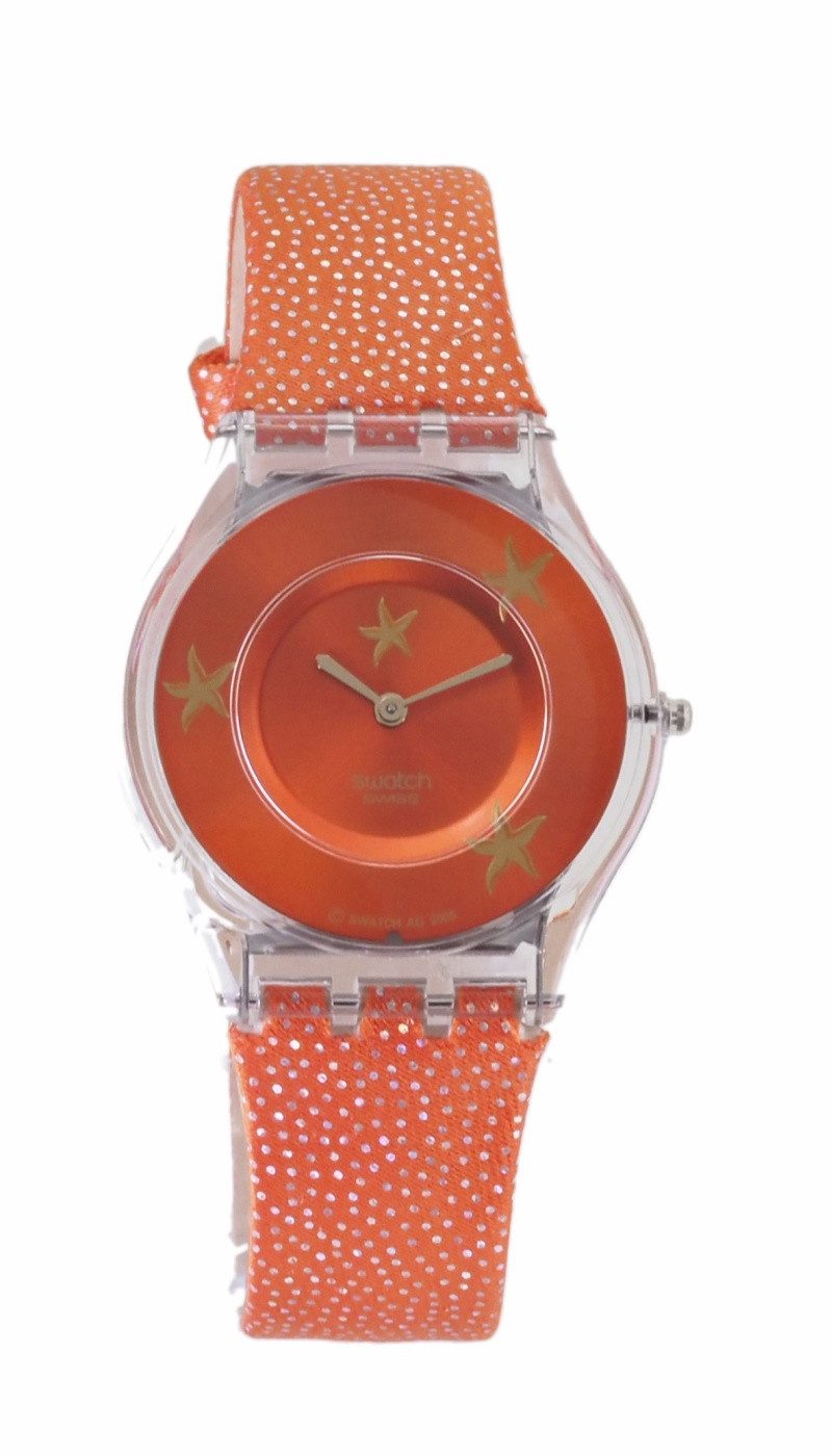 Swatch Quarzuhr Swatch Damen Quarz Uhr SFK253 SEA MEMORIES X61, (Gold)
