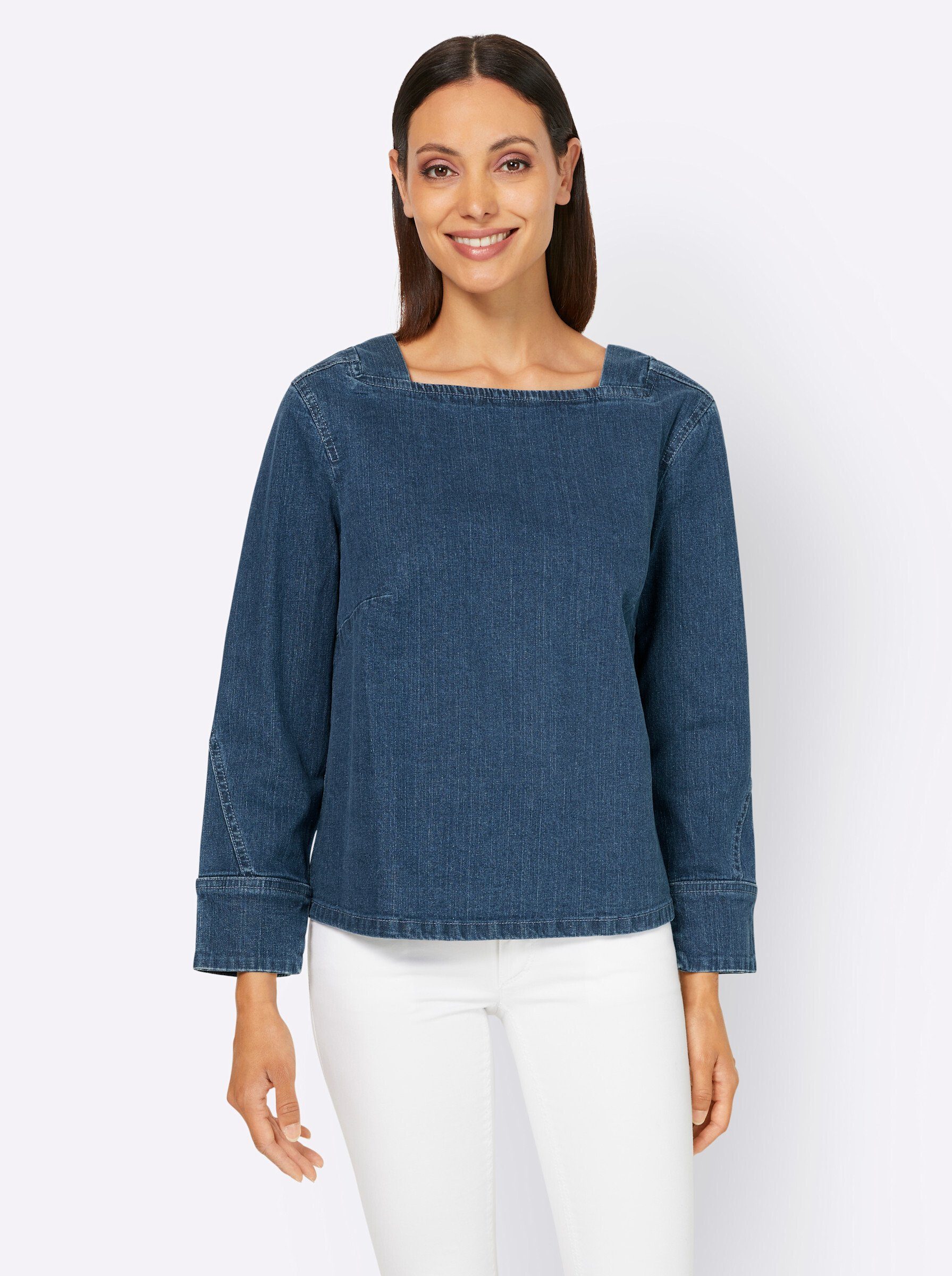 Klassische Bluse Jeansbluse