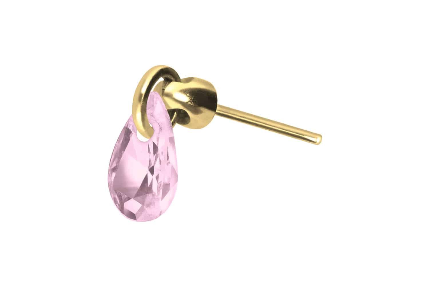 Farbe: Goldfarben + Kristall: Rosa