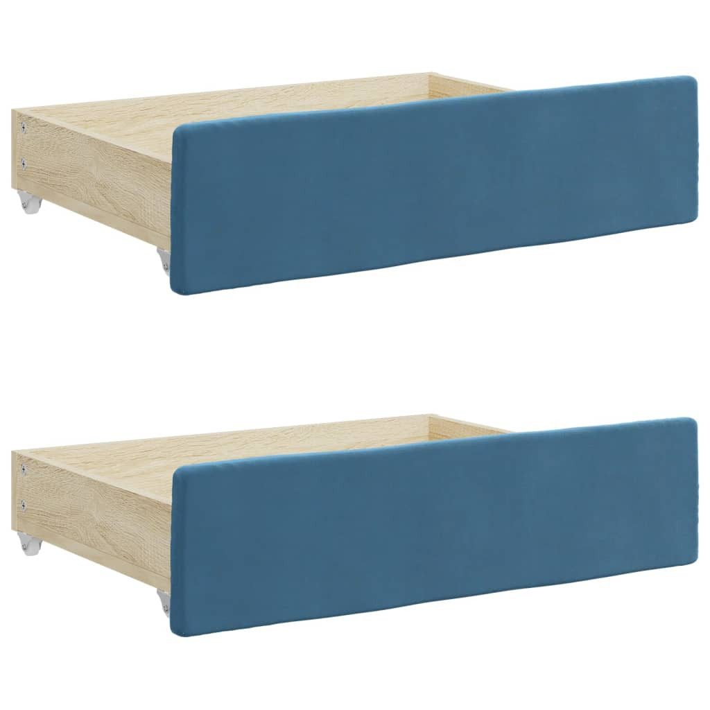 vidaXL Bettschubkasten Bettschubladen 2 Stk. Blau günstig online kaufen