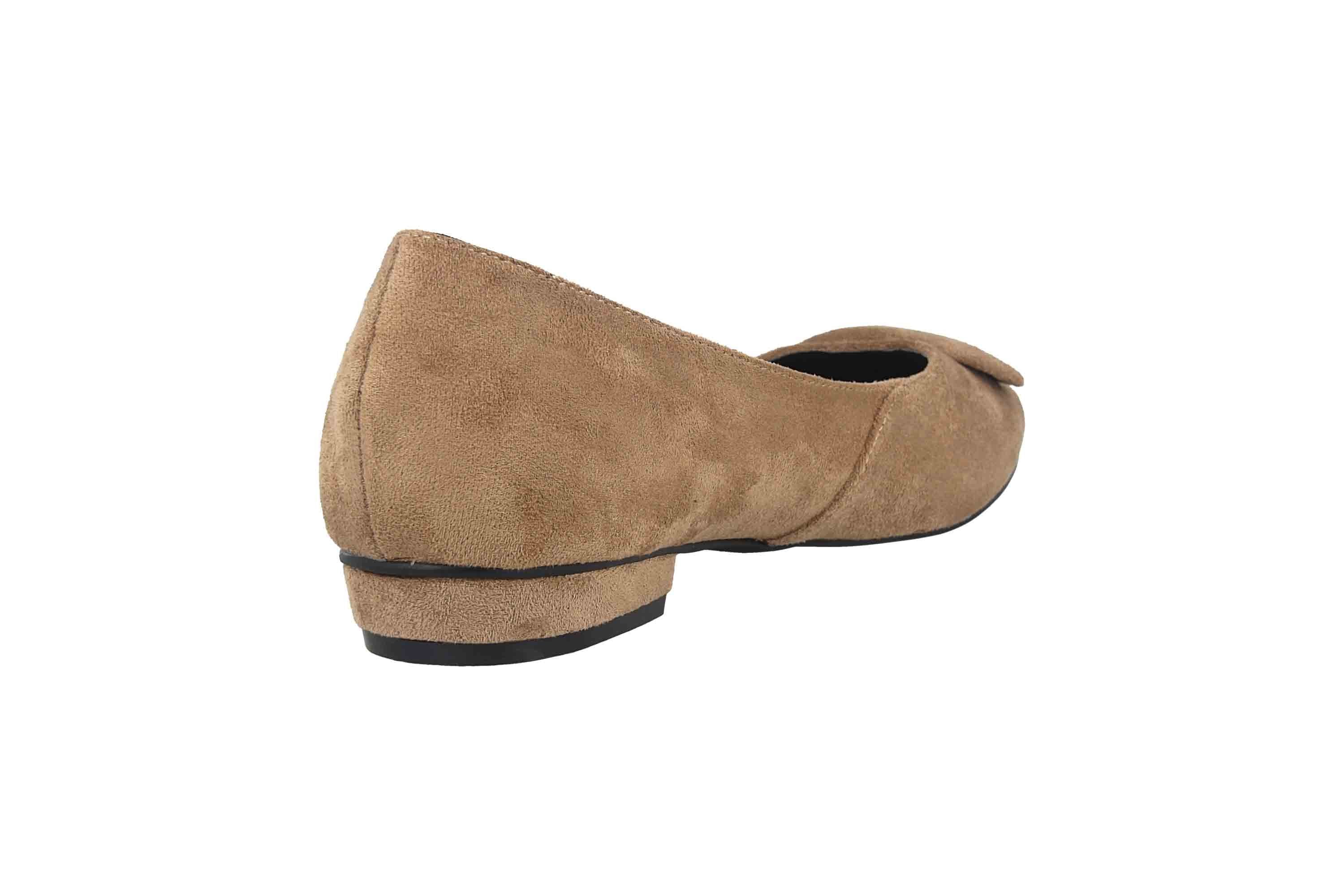 Andres Machado AM5541 Ante Beige Ballerina