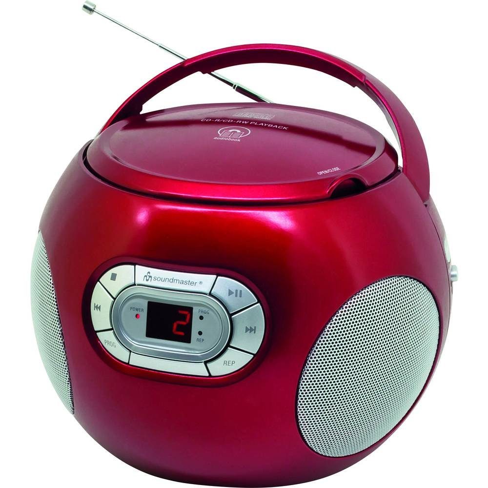 Soundmaster SCD2120RO Boombox tragbares Radio CDPlayer Hörbuch Kinder Senioren Boombox