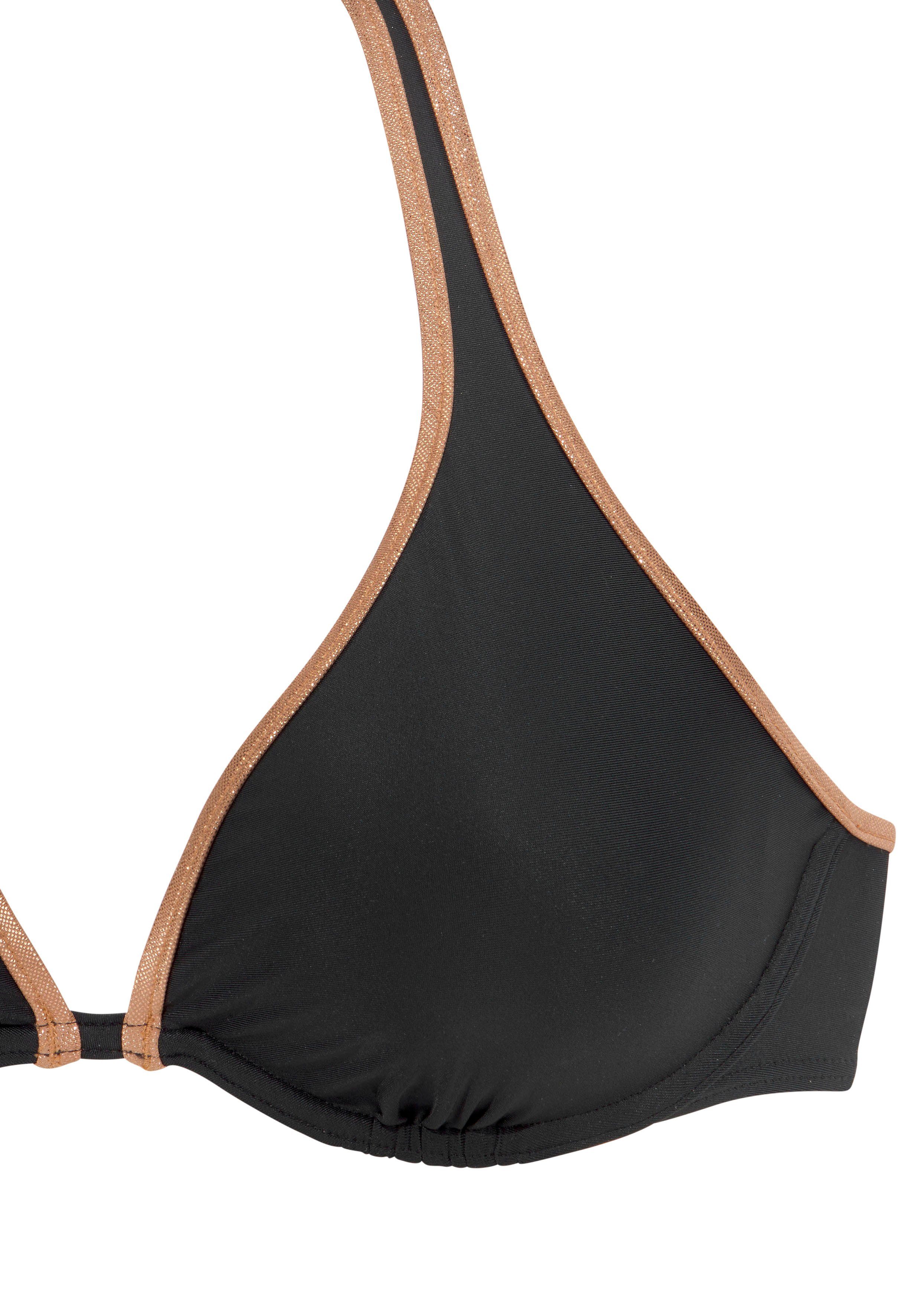 Bruno Banani Bügel-Bikini-Top Milano, mit kupferfarbener Paspel