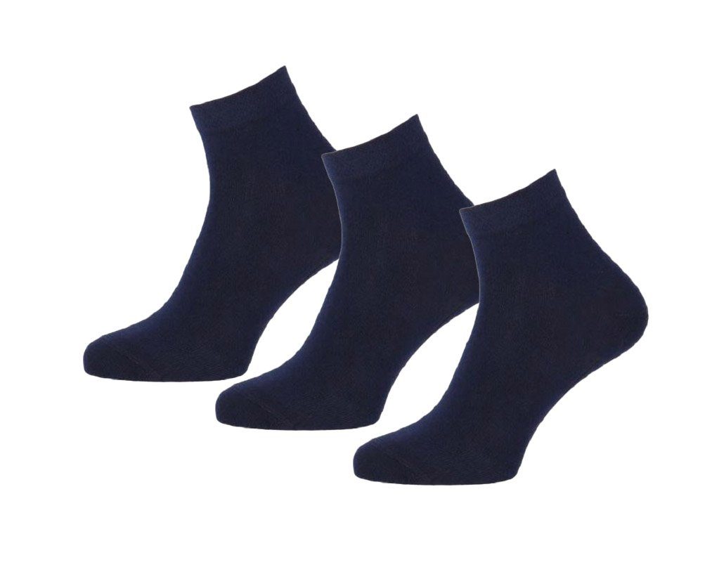 Kurzsocken aus Wilox LIFE DAILY Marine (3-Paar) Baumwolle hautfreundlicher