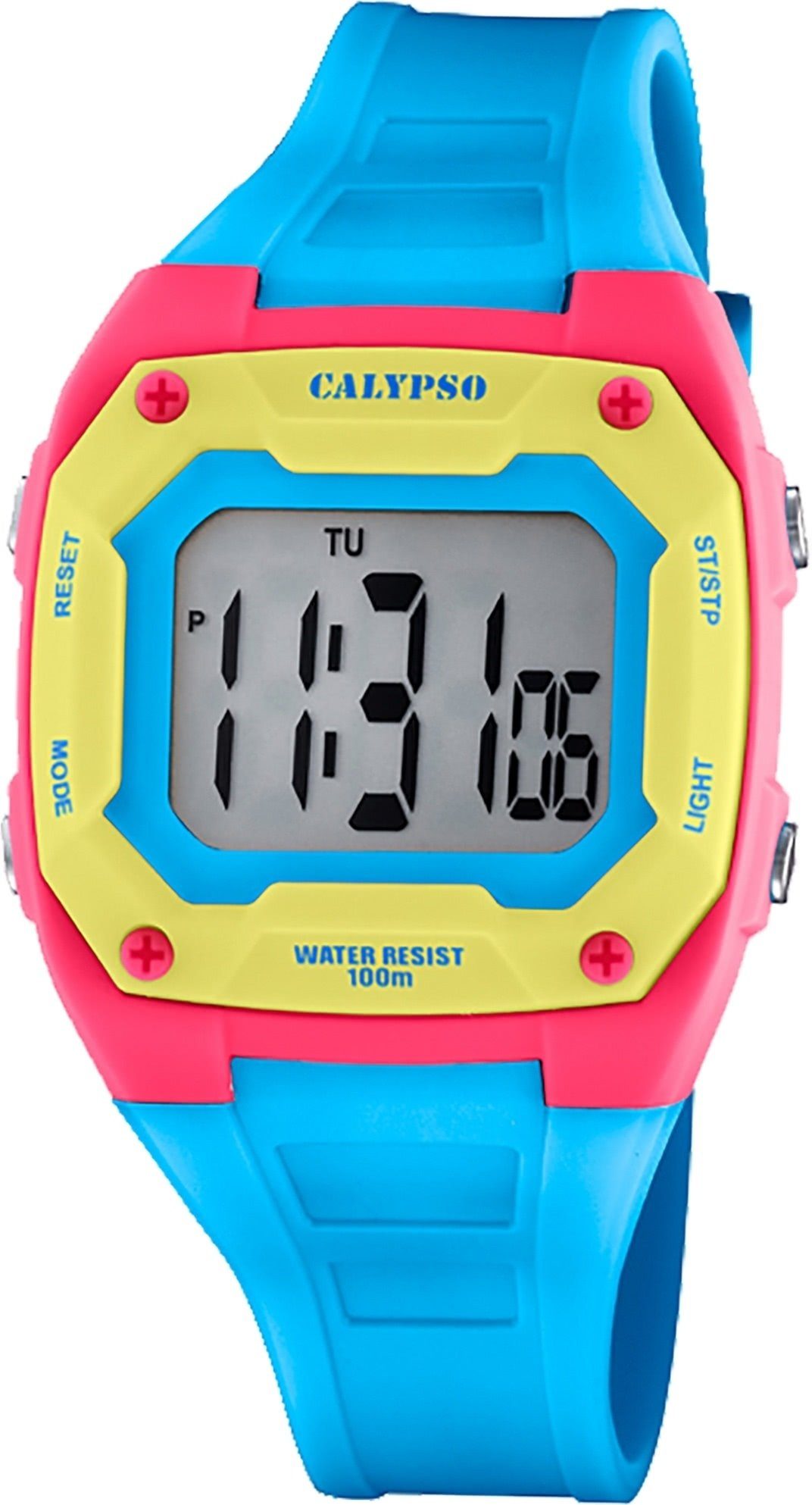 CALYPSO WATCHES Digitaluhr Calypso Kinder Jugend Uhr Digital K5813/4,  (Digitaluhr), Kinder, Jugenduhr eckig, mittel (ca. 39mm),  Kunststoffarmband, Fashion