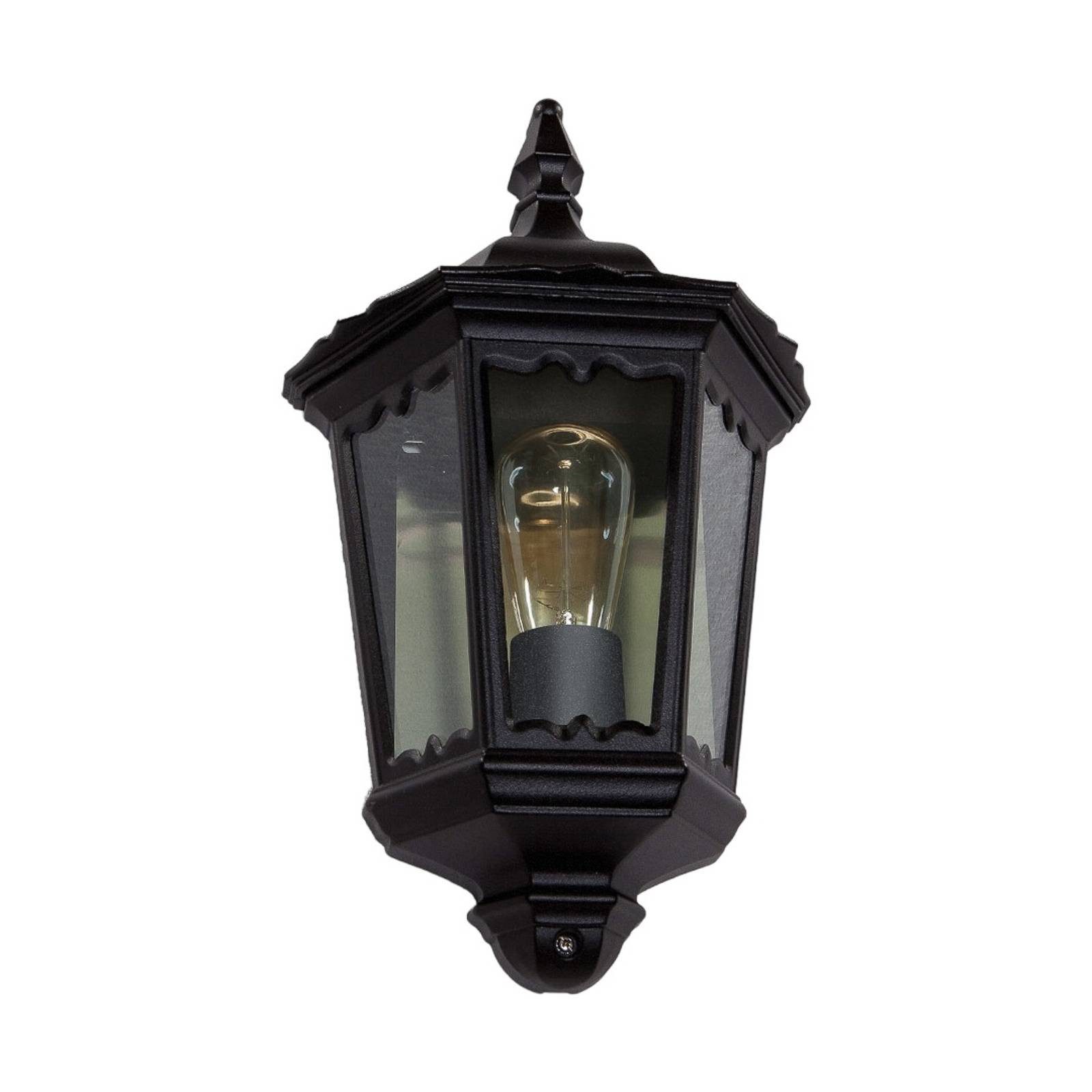 Lindby Außen-Wandleuchte Lieva, Metall, Schwarz IP44, 1 x 60 W