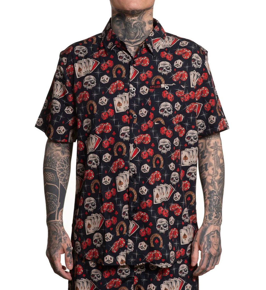 Sullen Clothing Kurzarmhemd Tough Luck Tattoo Hawaii Shirt