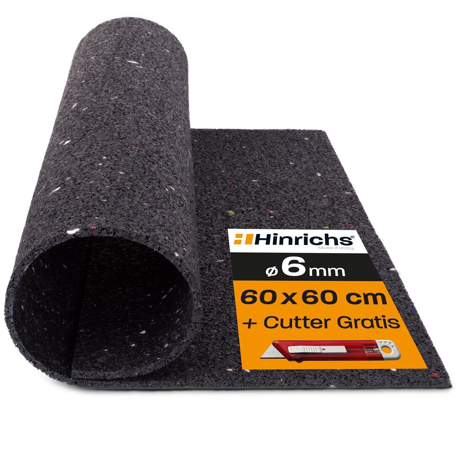 Hinrichs Antirutschmatte Antivibrationsmatte 60 x 60 cm, für