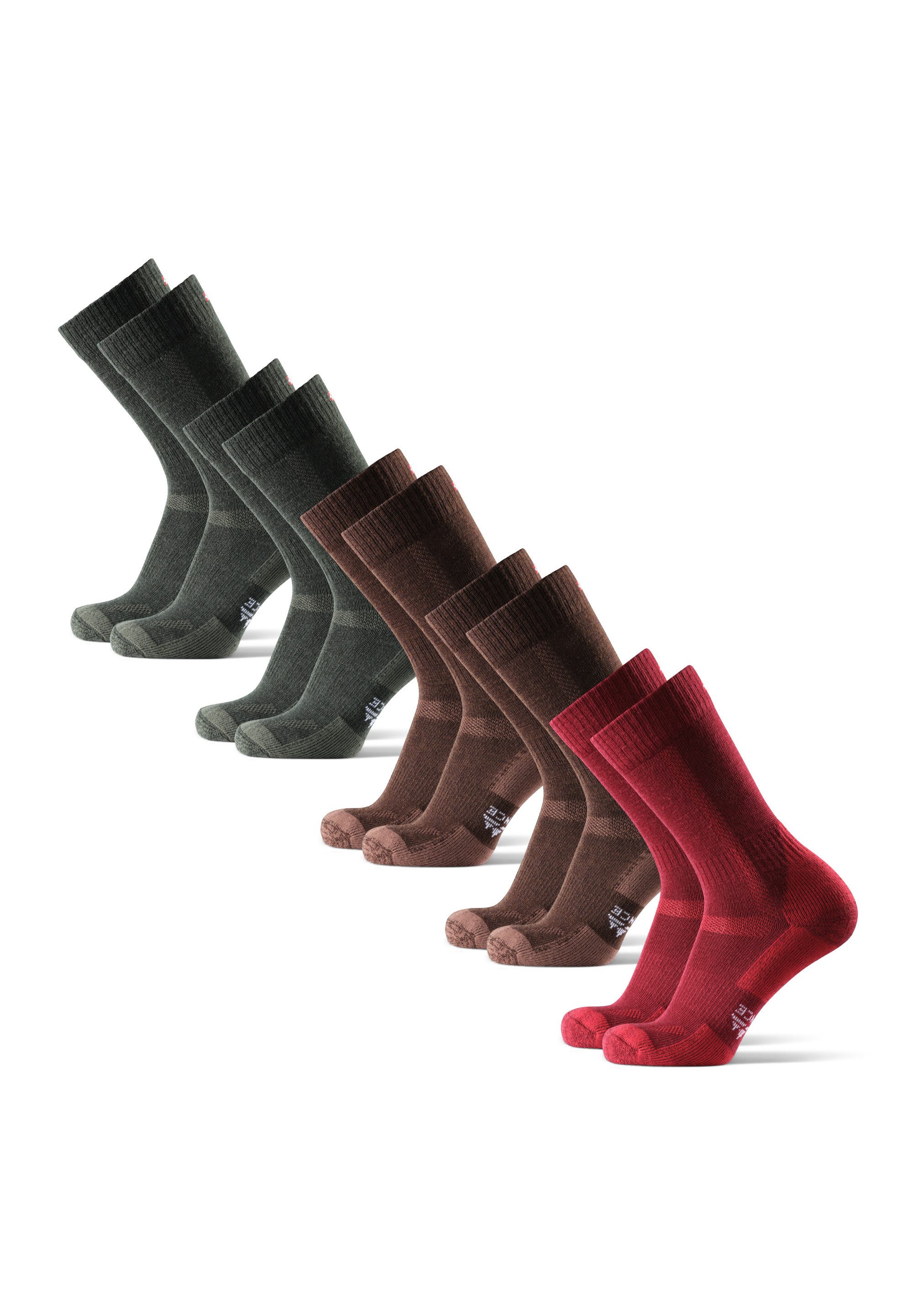 DANISH ENDURANCE Sportsocken Classic Crew 5 Paar Anti-Blasen Wandersocken für Damen & Herren, thermoregulierend