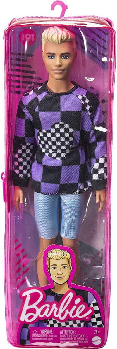 Mattel® Anziehpuppe Mattel HBV25 - Barbie Ken Fashionistas im karierten Pullover