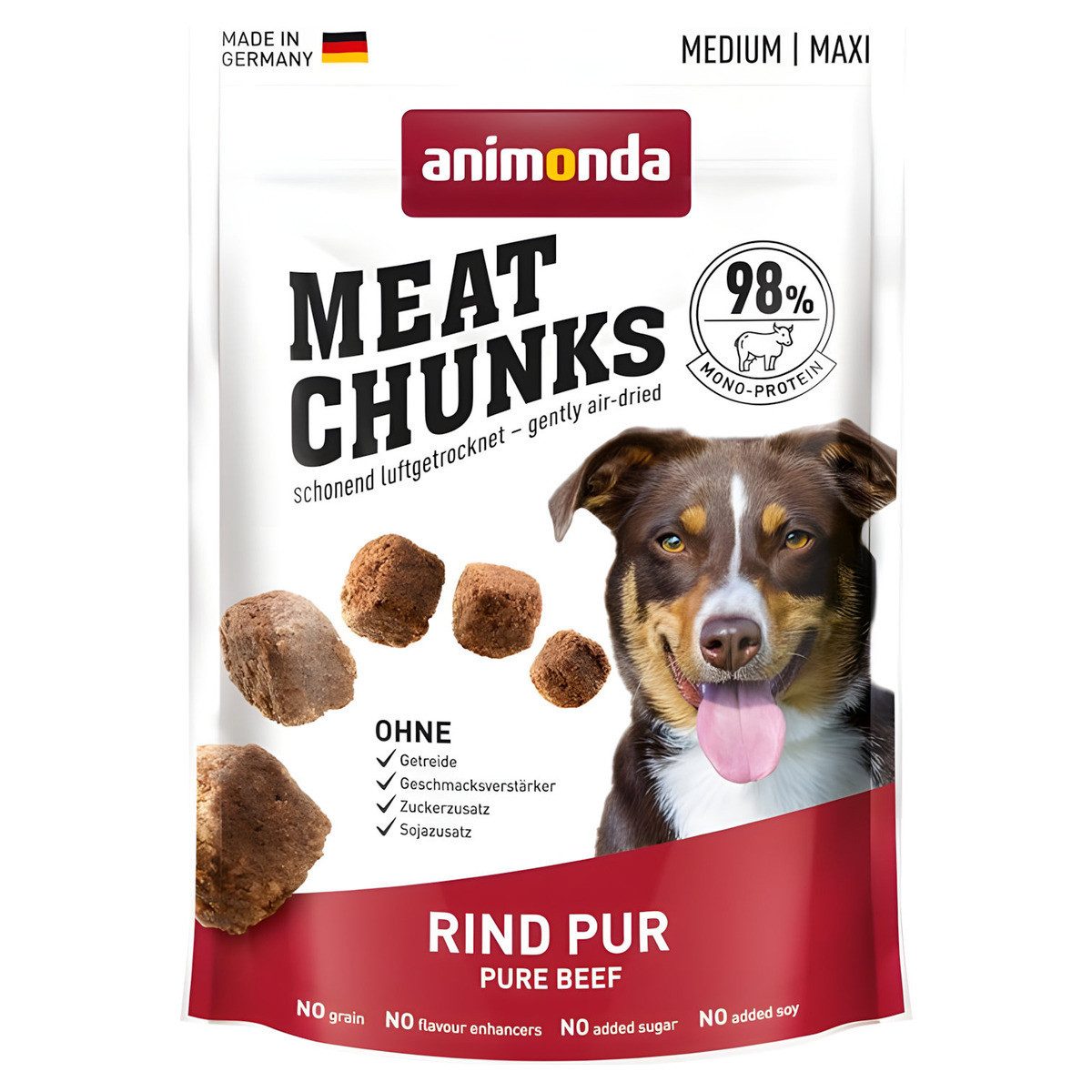 Animonda Meat Chunks Rind pur 80 g - 6 Stück, Snack für: Hund