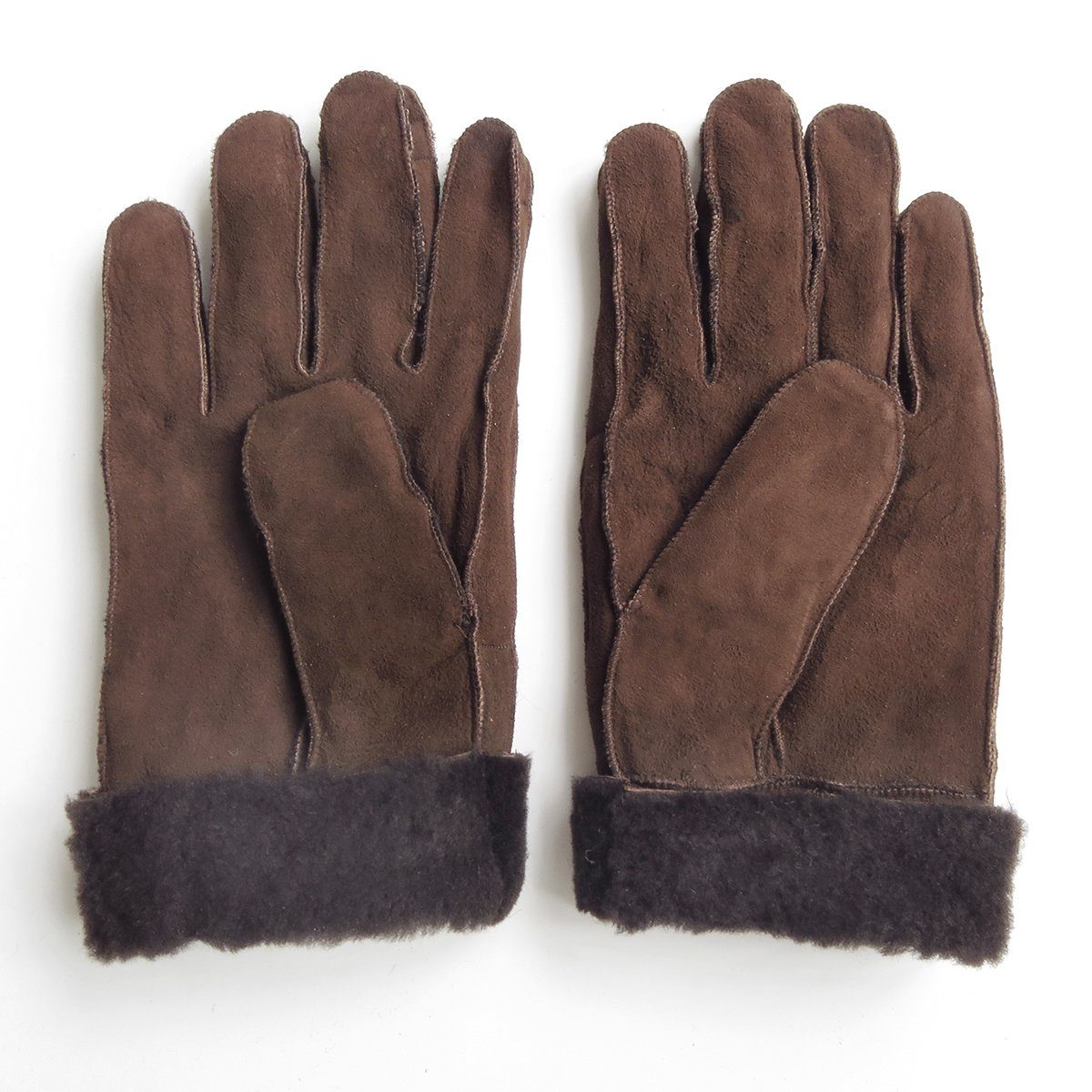 Sonia Originelli Winter-Arbeitshandschuhe Handschuhe aus Lammfell des unisex Schaffell abweichen Fells Farben hochwertig abweichen, warm dunkelbraun Struktur kann können
