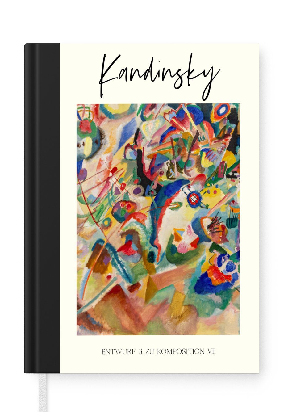 MuchoWow Notizbuch Malerei - Wassily Kandinsky - Alte Meister, Journal, Merkzettel, Tagebuch, Notizheft, A5, 98 Seiten, Haushaltsbuch | Notizbücher